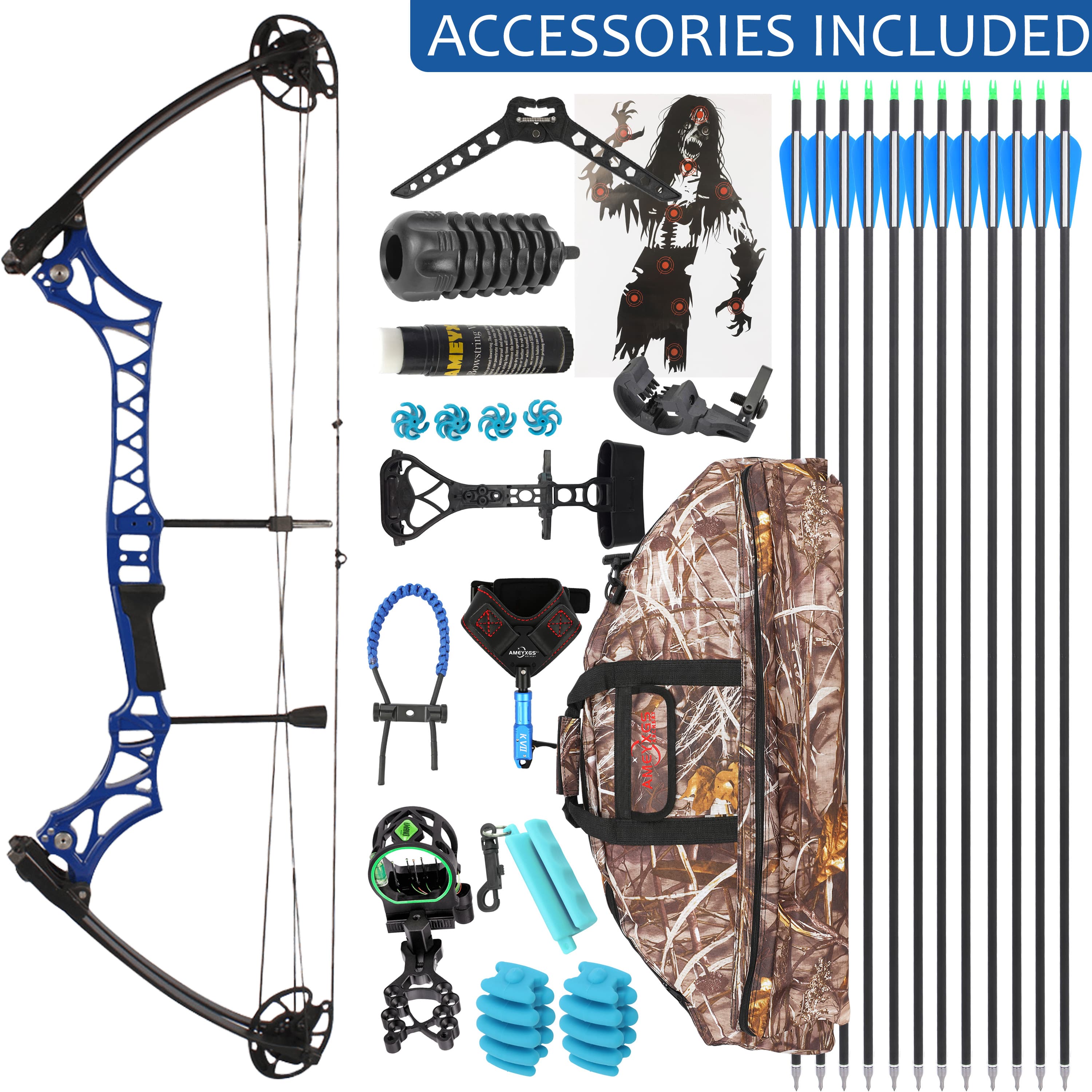  40" Compound Bow 30-55lbs Adjustable Multi-color Options