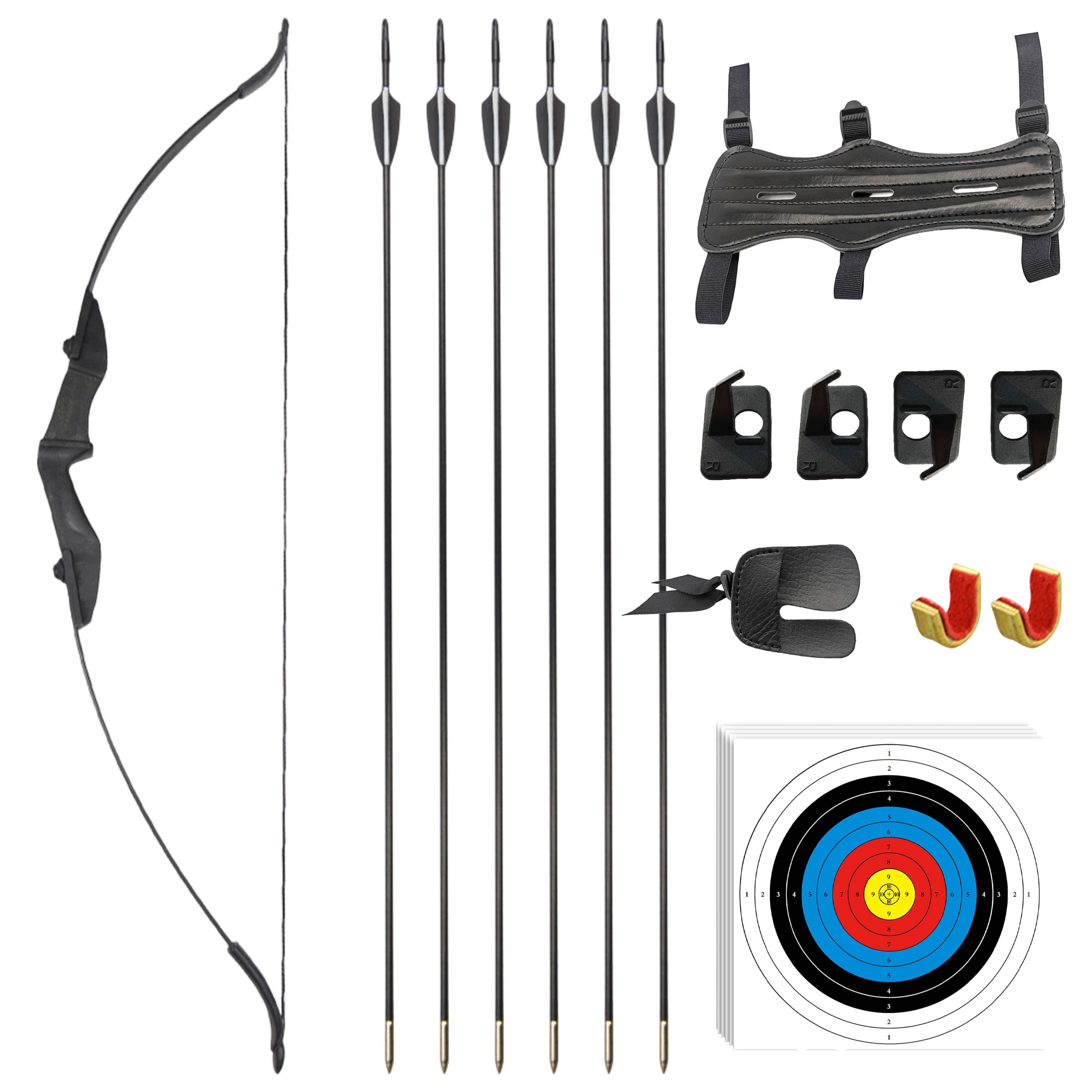 57" Ambidextrous Takedown Bow (30/40 lbs) - Dual Arrow Rest Design