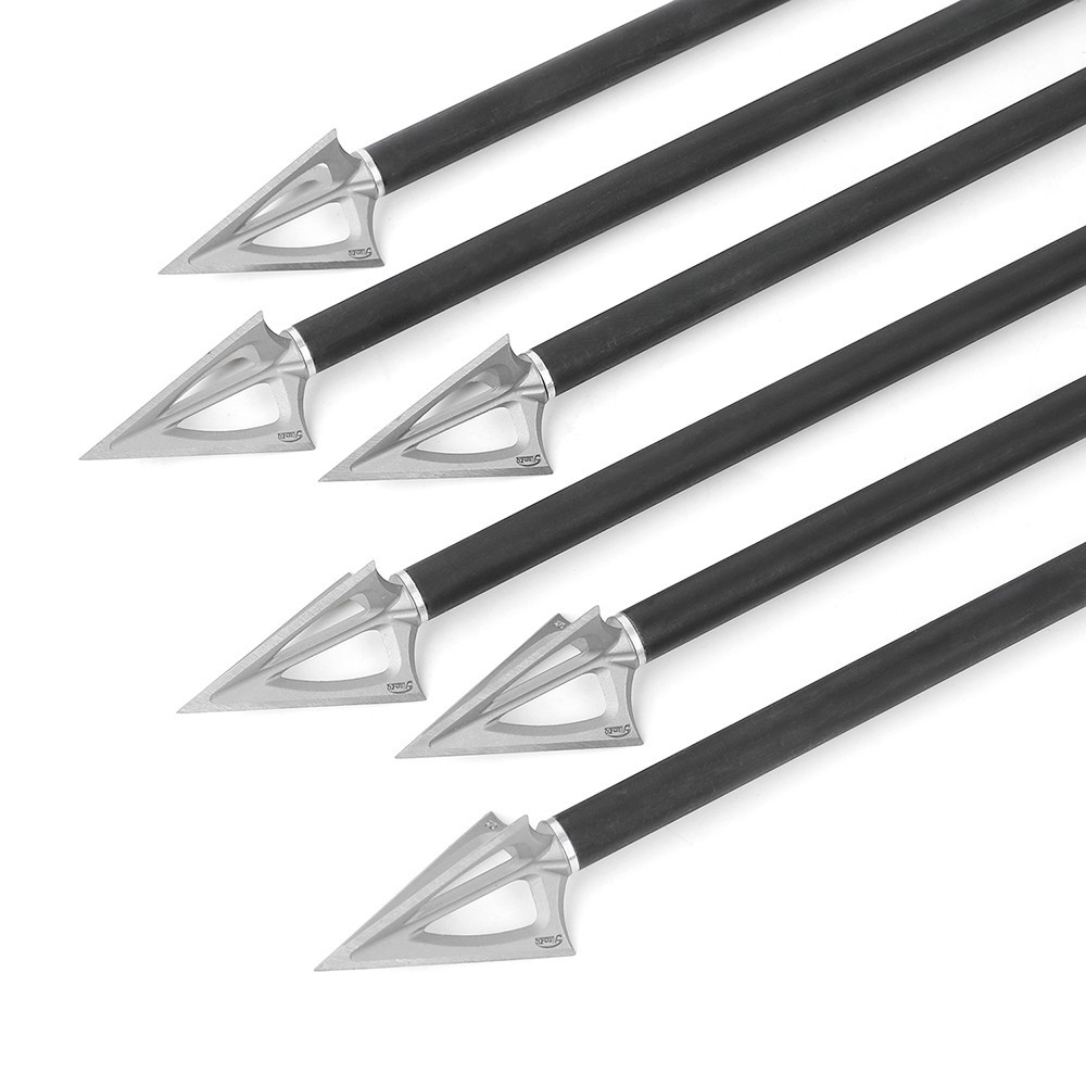 100 Grain Broadheads 3-Blade Teflon Coated for Deep Penetration 12-Pack