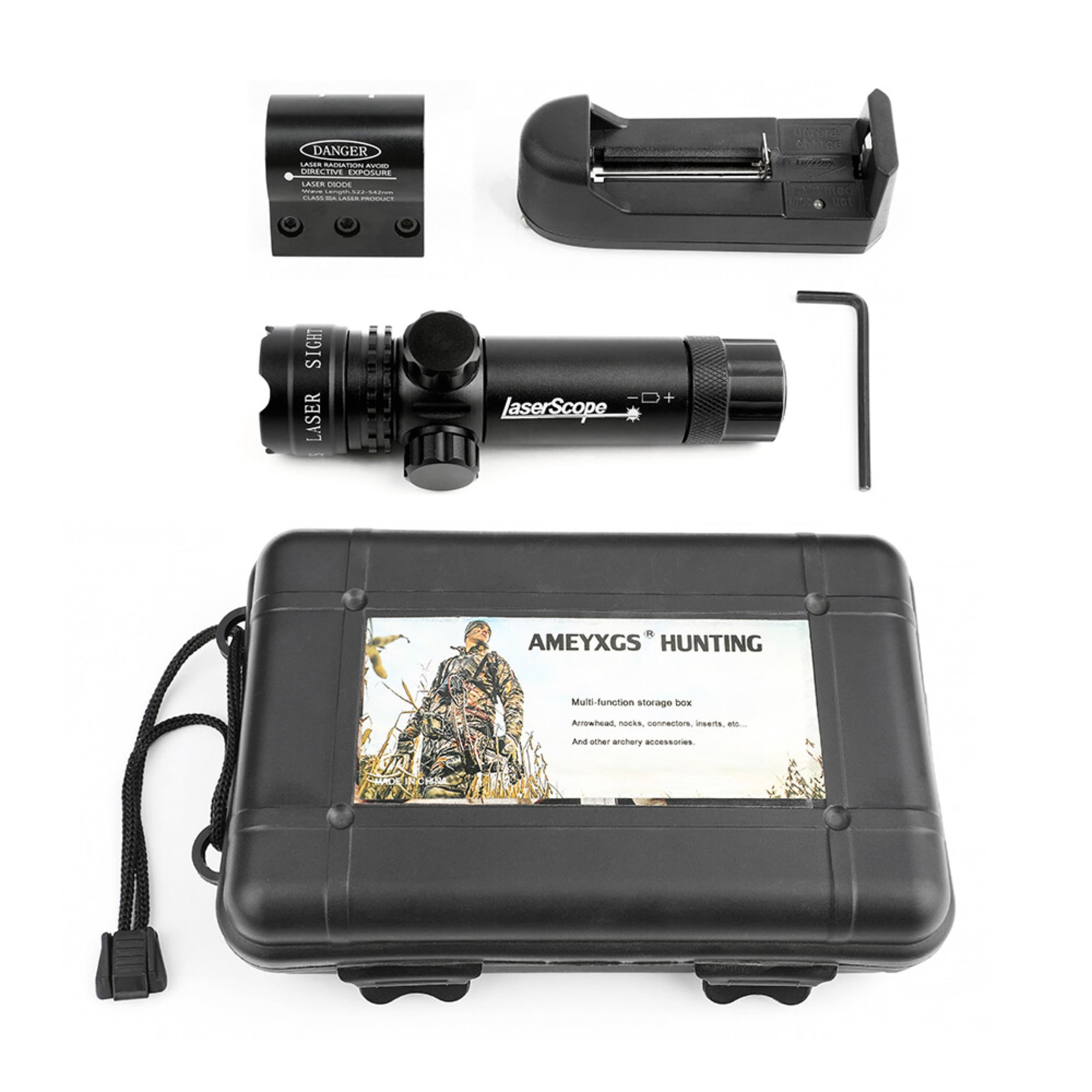 Compound Bow Green Laser Dot Sight with 20mm Mount