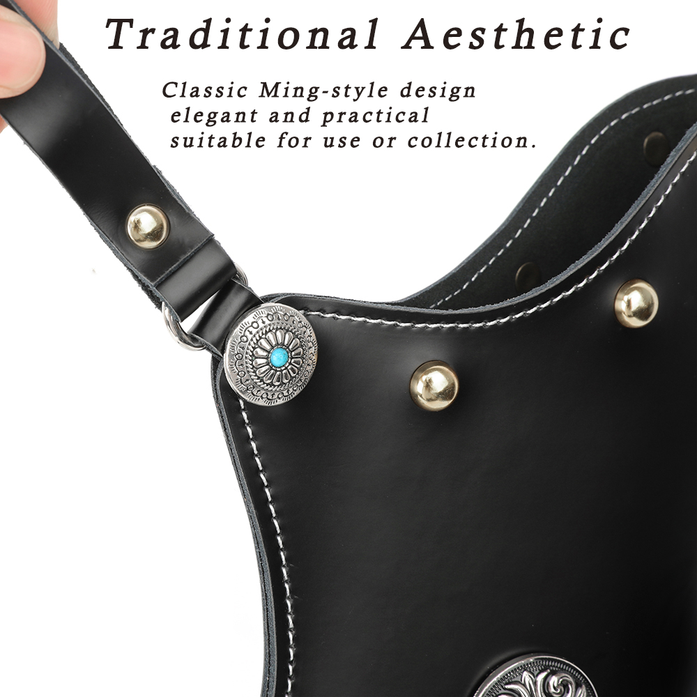 Leather Arrow Bag Ming-style Tuo jian Quiver 18 Arrows