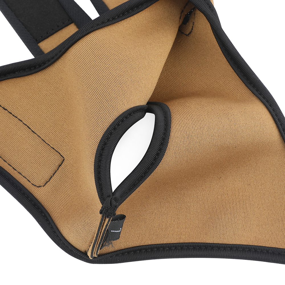 Neoprene Three-Finger Archery Glove Finger Protector – Black/Brown