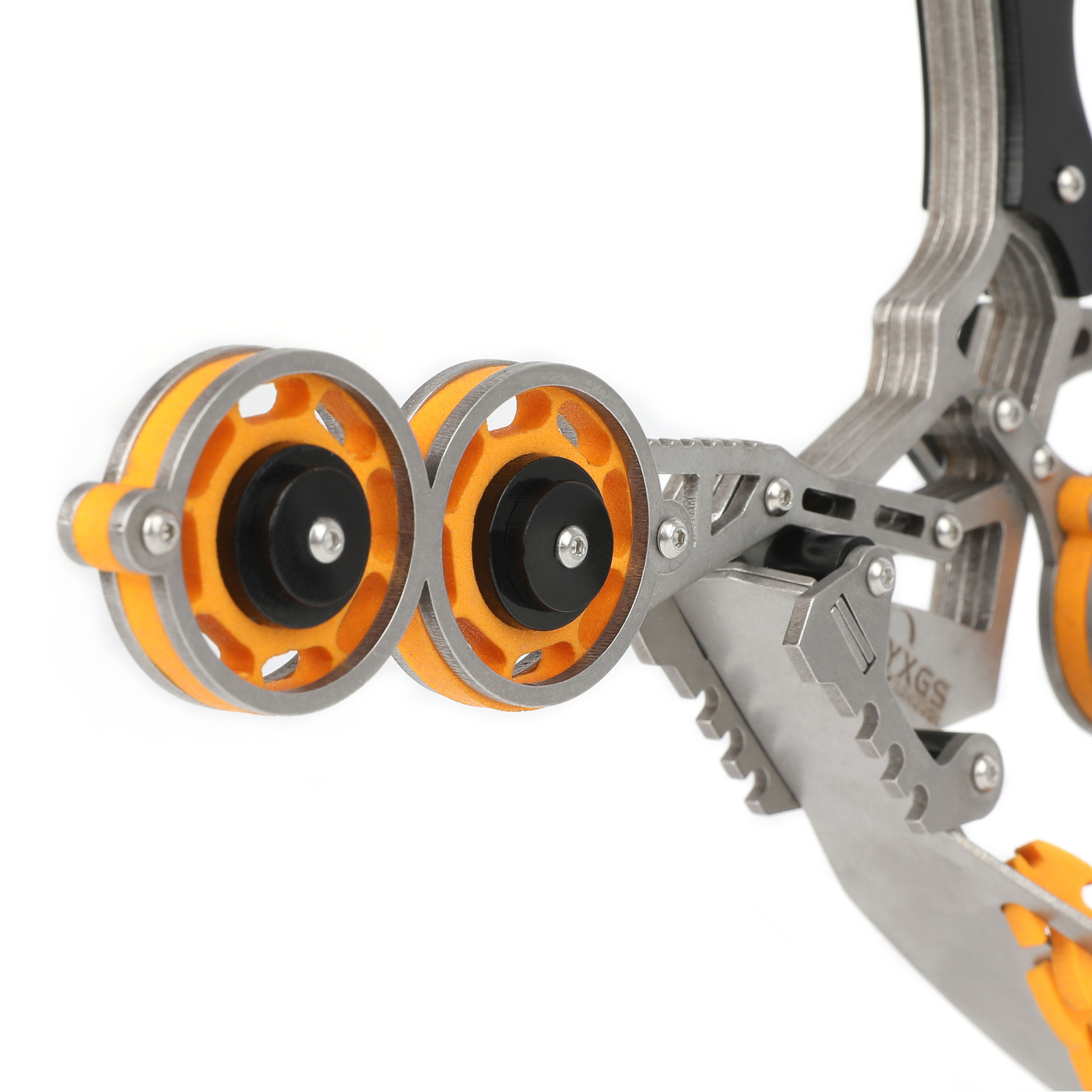 Mini Indoor Compound Bow 10lb Orange Tone Stainless Steel Set