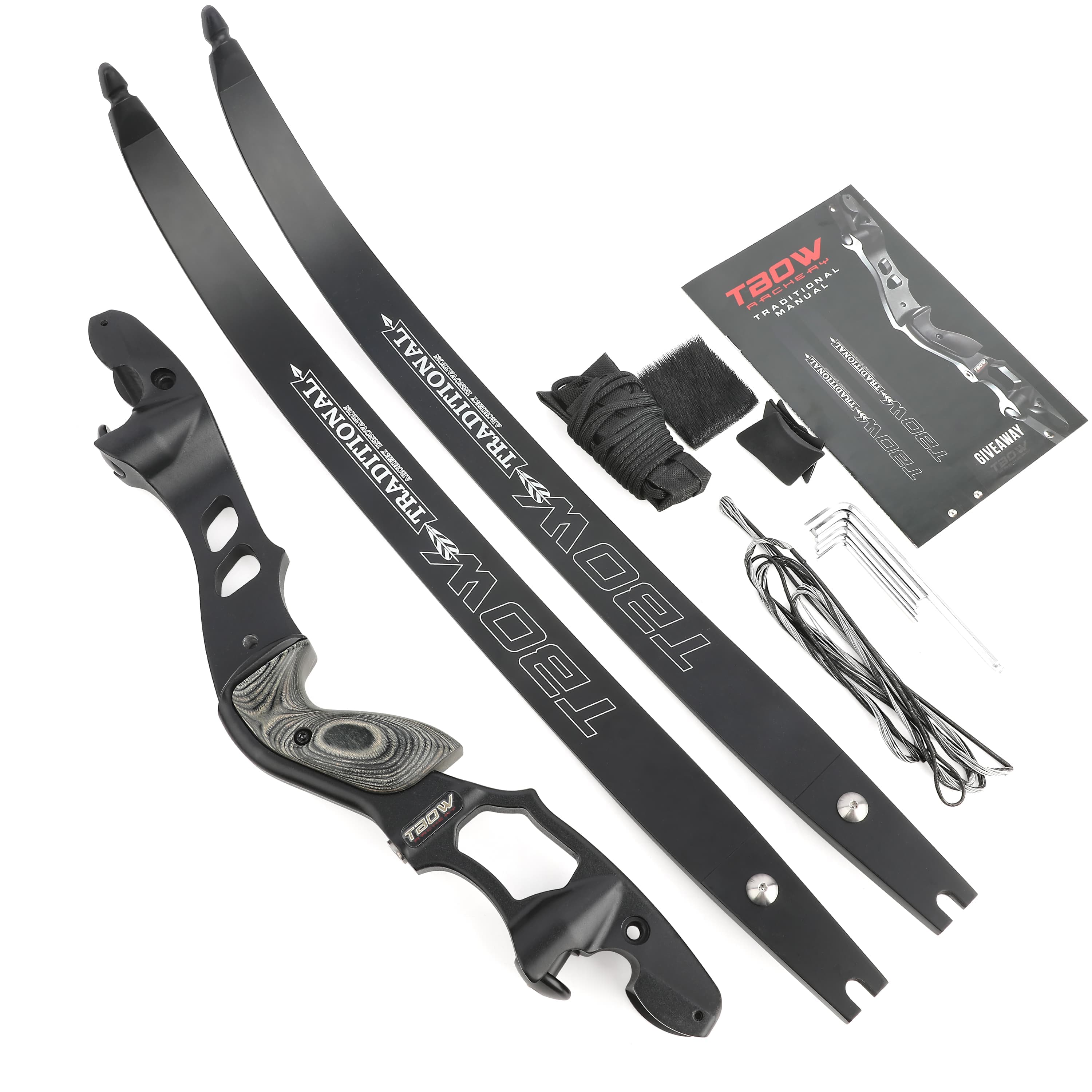 TBOW 62" Recurve Bow ILF Takedown Hunting Bow 25-60lbs