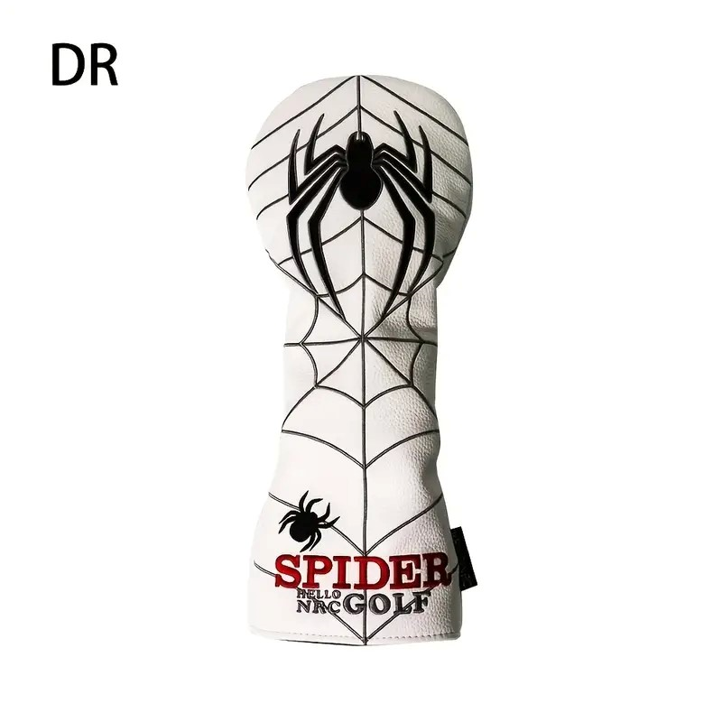 Spider Golf Headcover – PU Leather Waterproof Club Cover for Driver