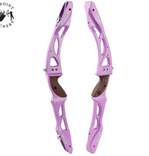 R10 25" ILF Recurve Bow Riser Aluminum Handle RH LH Wooden Grip