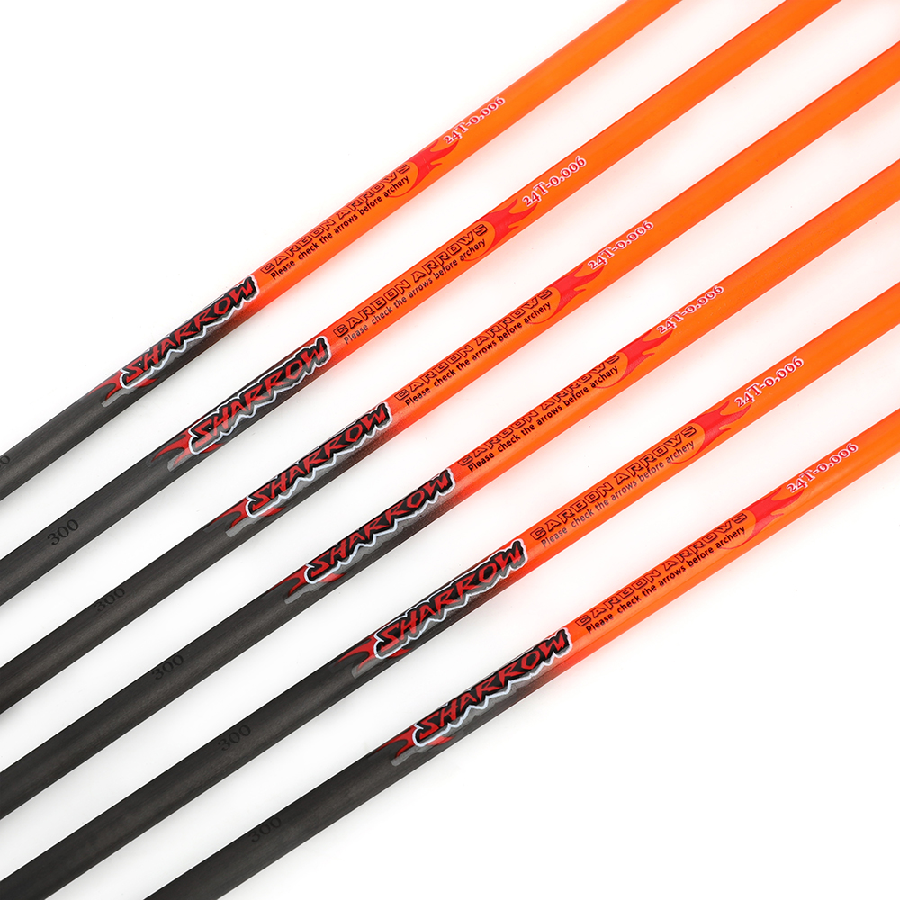 CTBC6.2 Carbon Arrows 300 Spine 3" Shield Vanes 12pcs 85cm