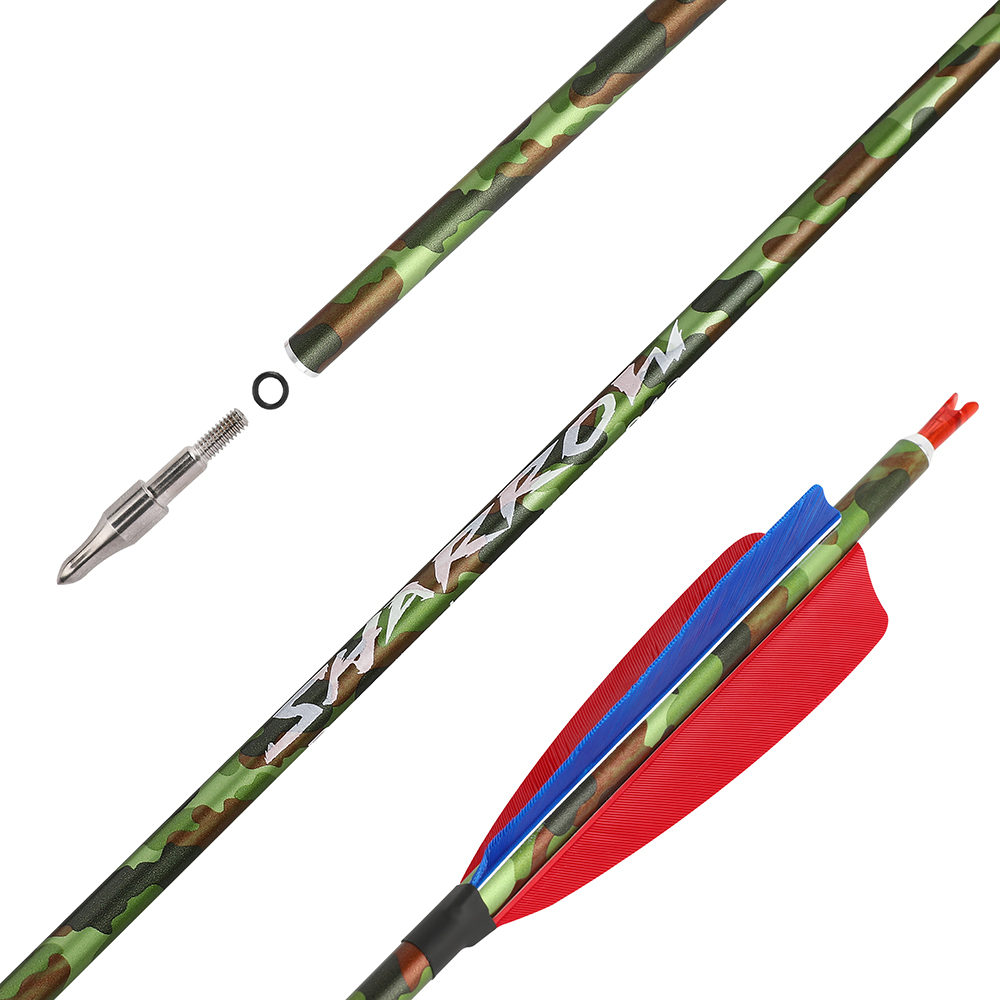Hunting Arrows 4" Feather 340 Spine Carbon Shaft