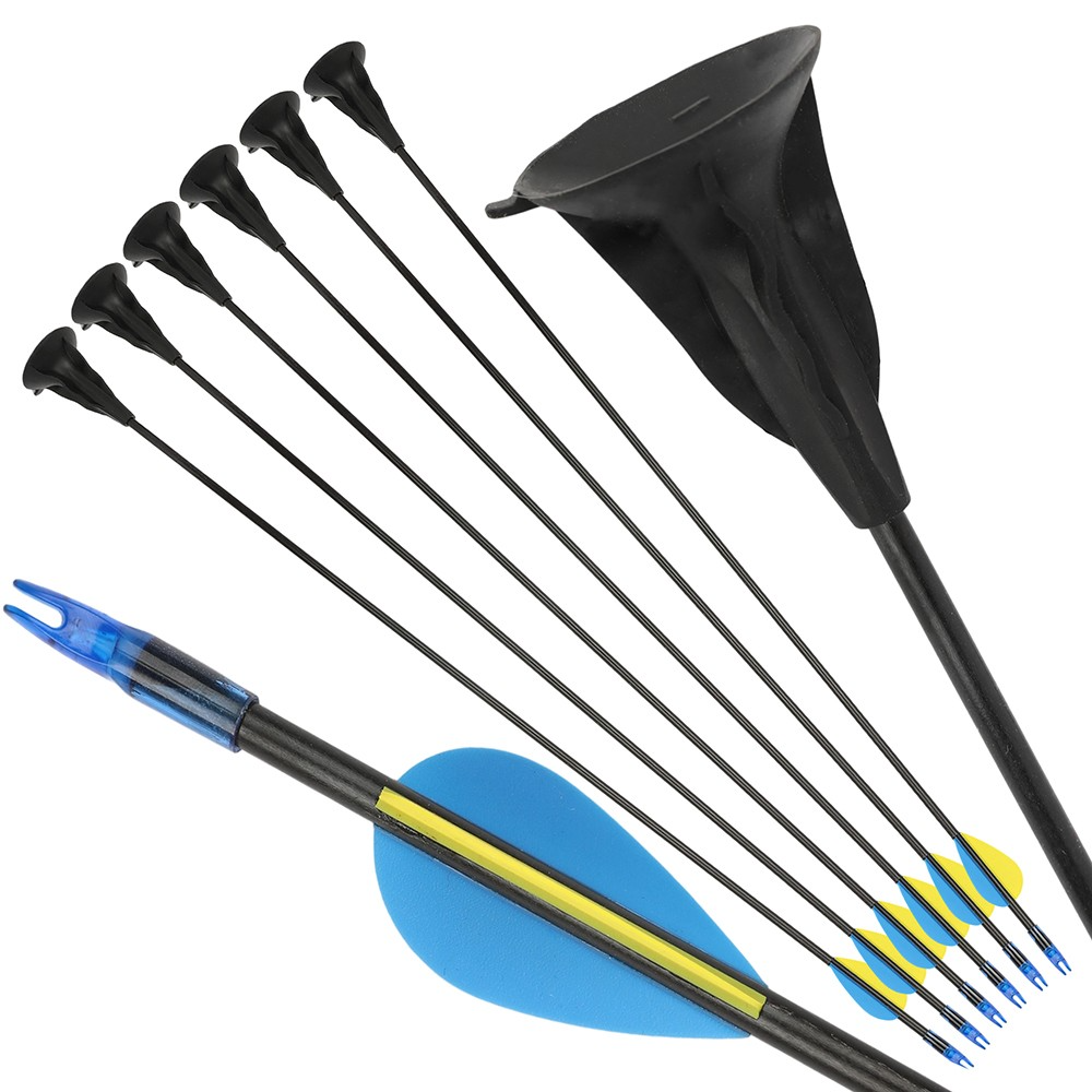 Sucker Arrows Safety Arrow 29" Fiberglass Shaft with Rubber Tip 12pcs
