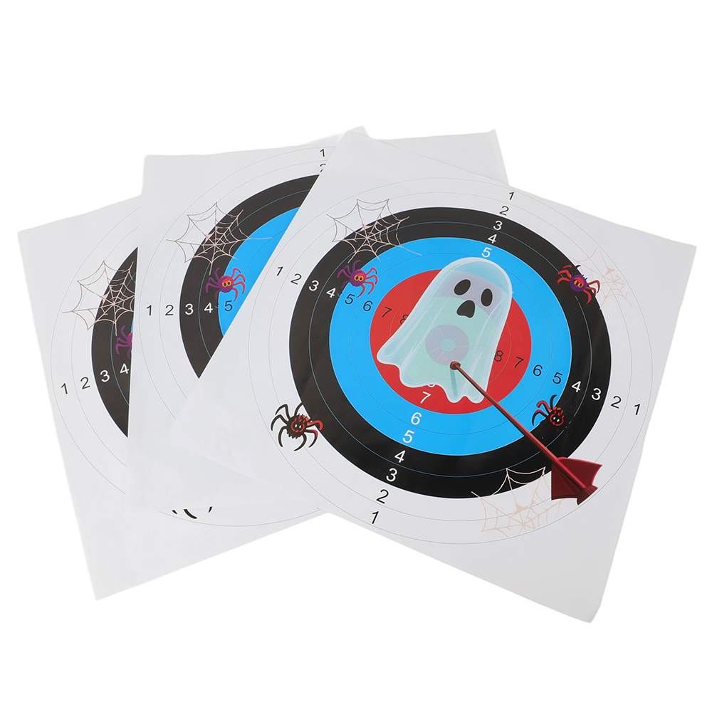 10pcs Halloween Archery Target Paper Set 41x41cm Ghost Pumpkin Vampire Skull