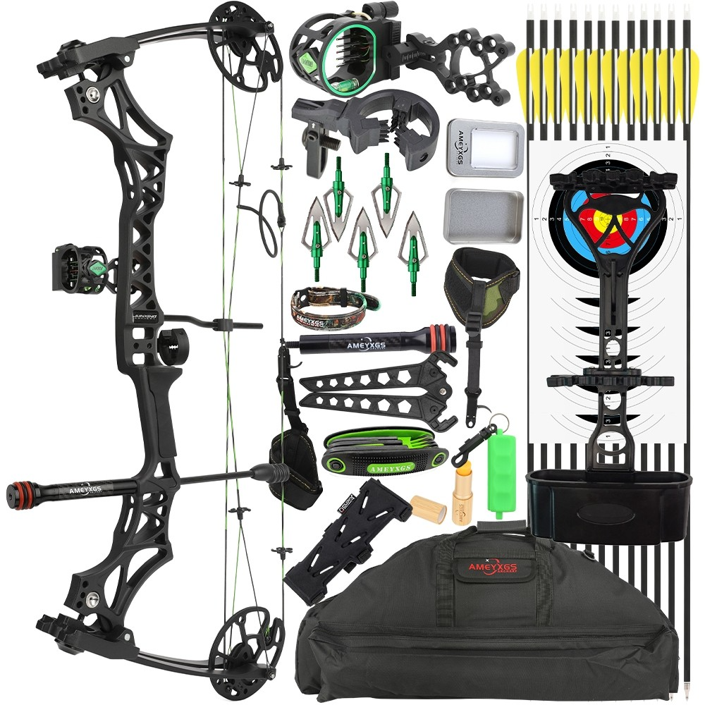 M129 Compound Bow Set 30-70lbs Adjustable 320fps Hunting Shoot Target