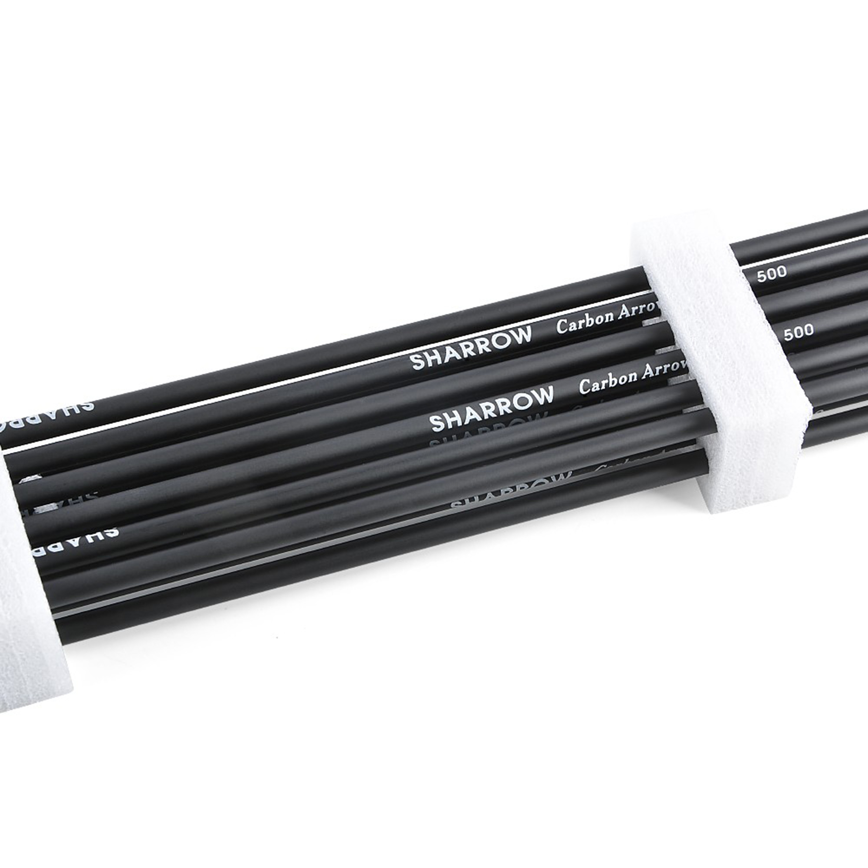 12pcs Carbon Arrows with 4-inch Feather Fletching