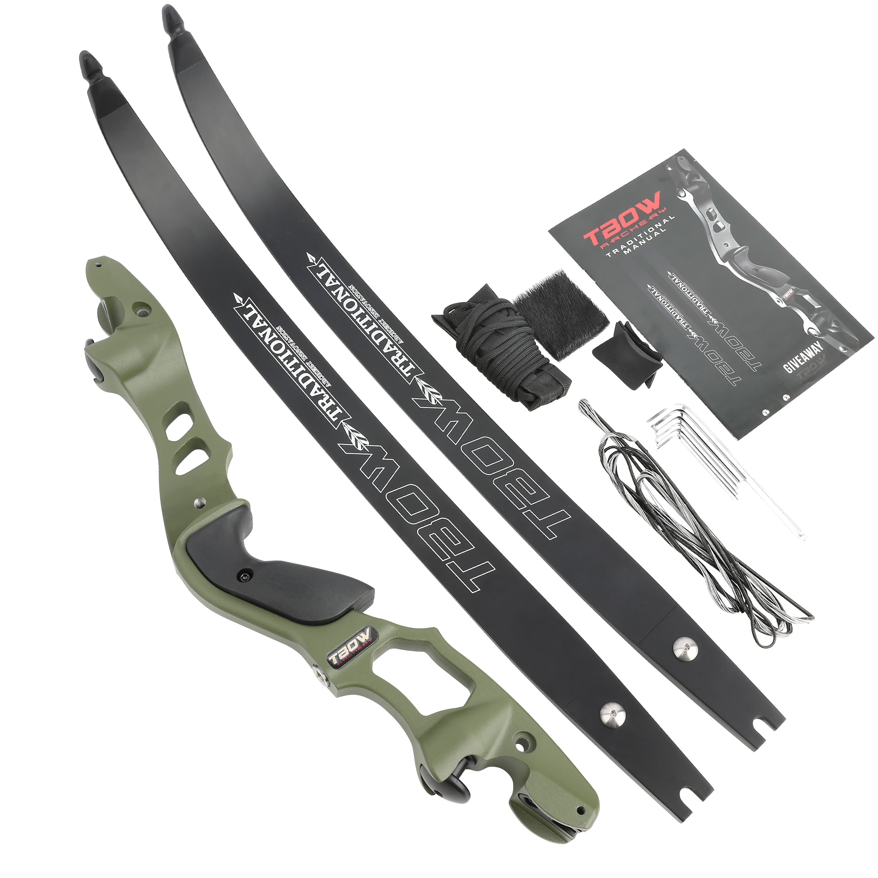 TBOW 62" Recurve Bow ILF Takedown Hunting Bow 25-60lbs