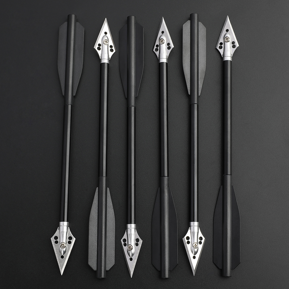 Mini Aluminum Blade Arrows 6pcs – Gold/Black