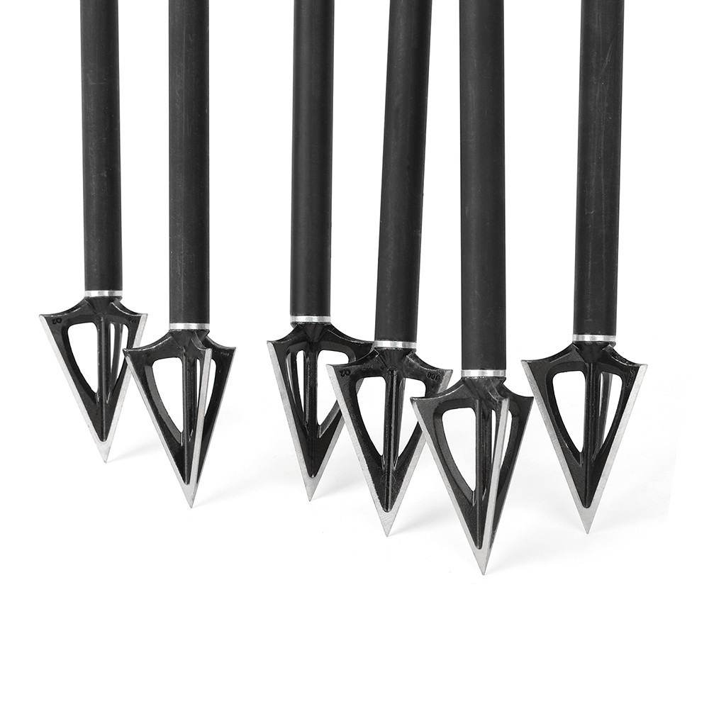 100 Grain Broadheads 3-Blade Teflon Coated for Deep Penetration 12-Pack
