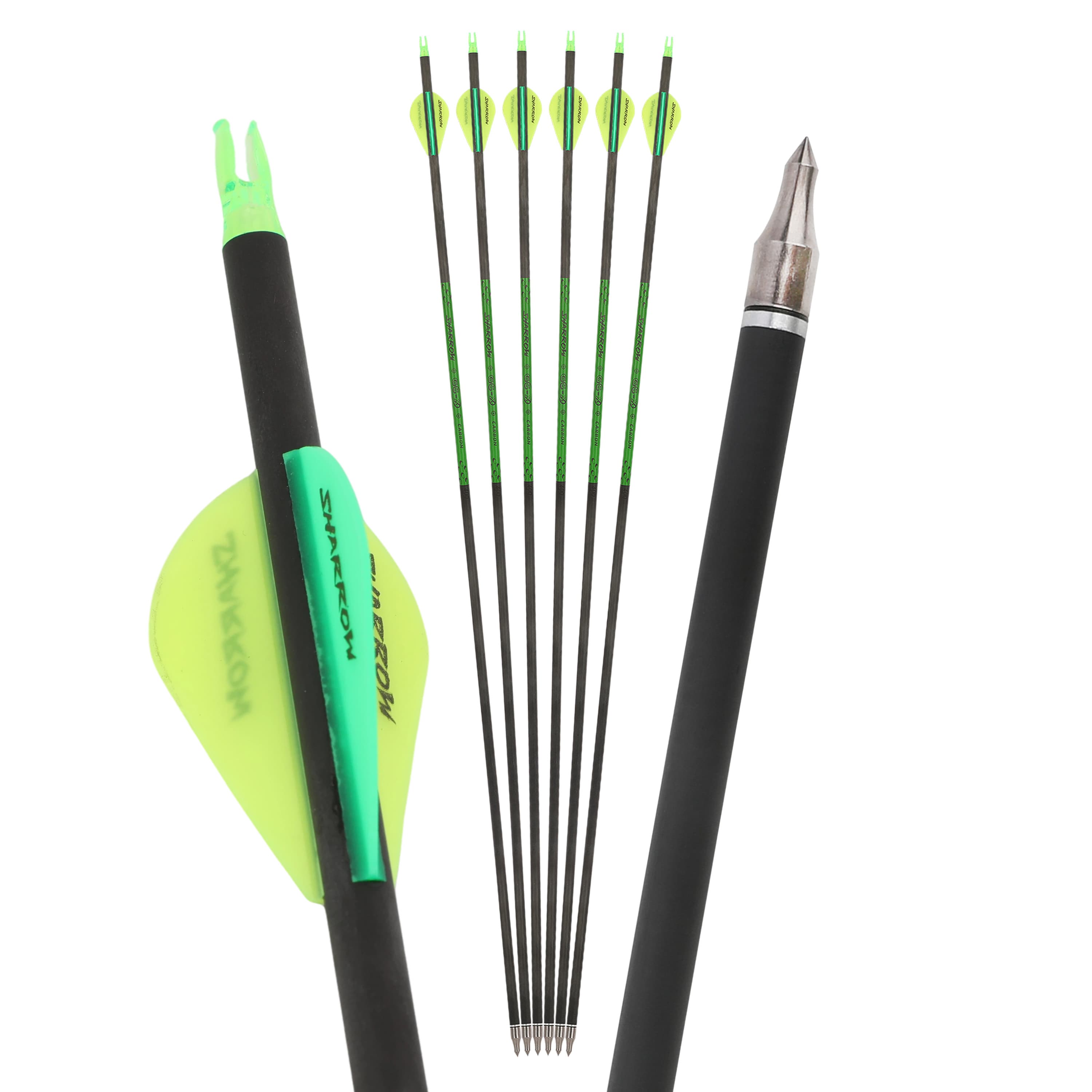 30" Pure Carbon Arrows SP300-800 for Recurve/Compound Archery
