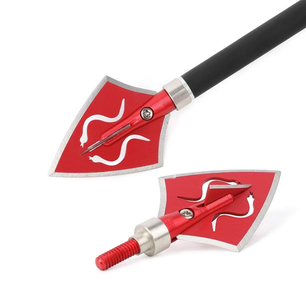 Red Snake Hunting Arrow Tips | Durable Stainless Steel