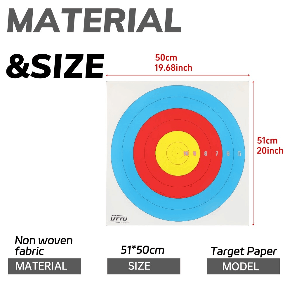 Non-Woven Target Paper for Archery Training and Practice 10pcs