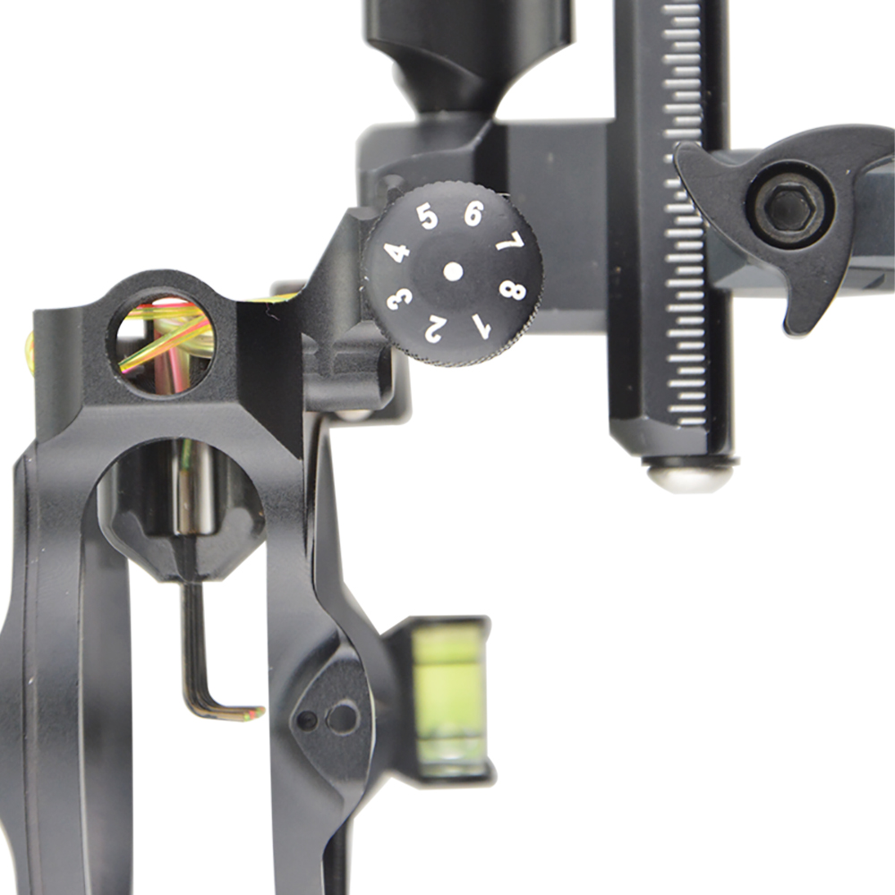 TOPOINT DB8170 7-Pin Archery Sight, Adjustable Fiber Optic with Aluminum Construction