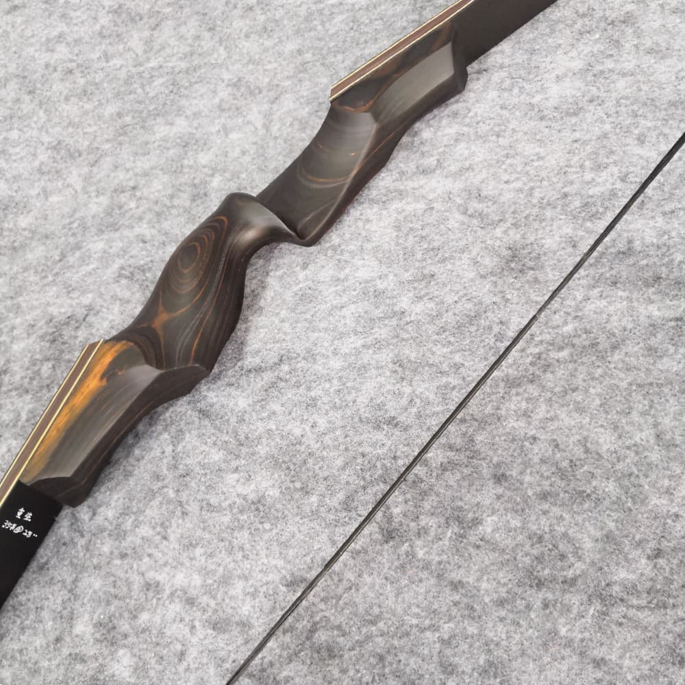 60" Recurve Bow Takedown Wooden Bow Hunting Shooting 25-60lbs