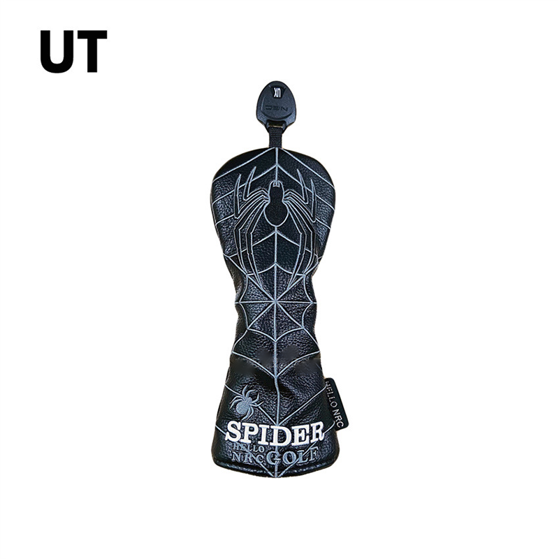 Spider Golf Headcover – PU Leather Waterproof Club Cover for Driver
