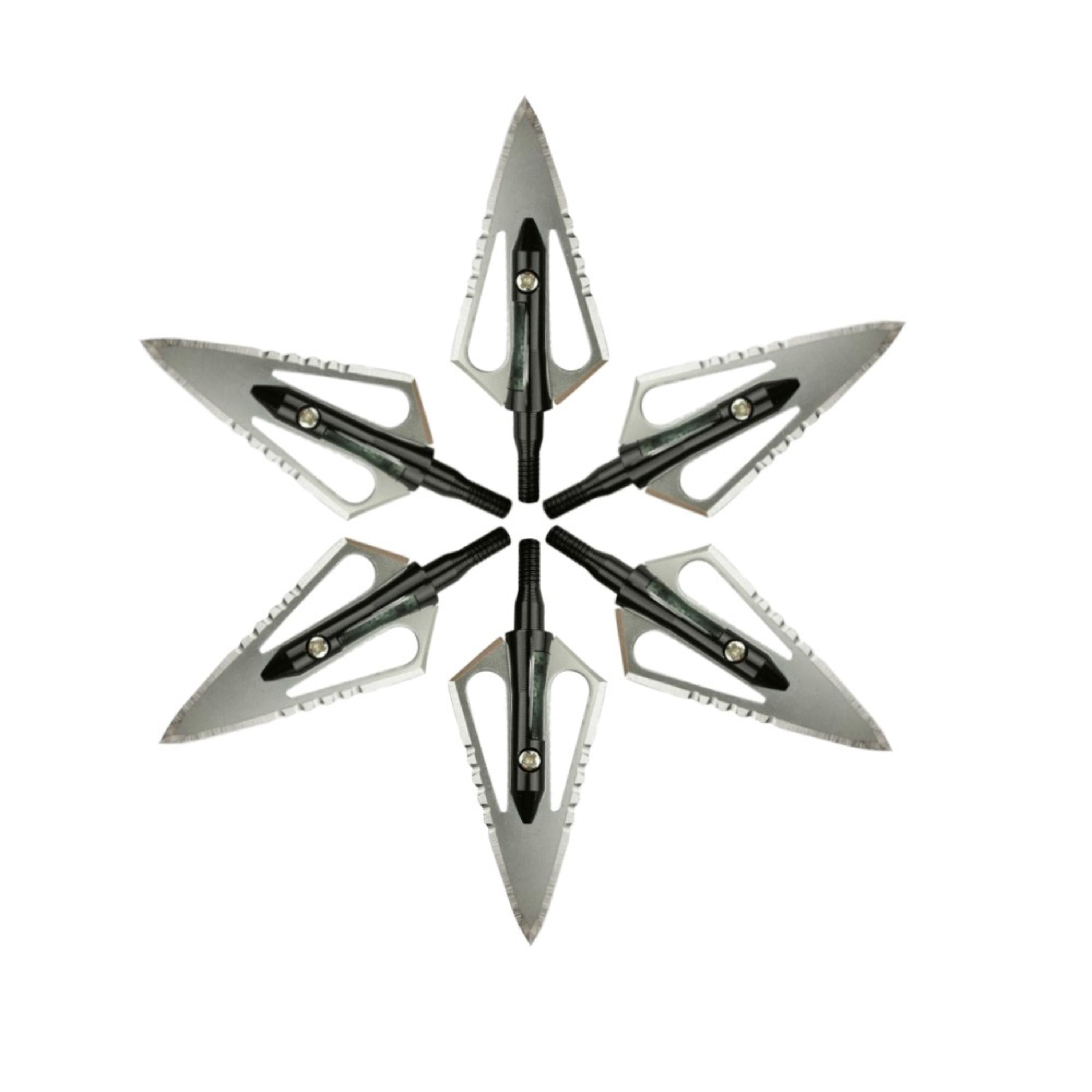 100 Grain Archery Broadheads Fixed Blade for Hunting 12 pcs