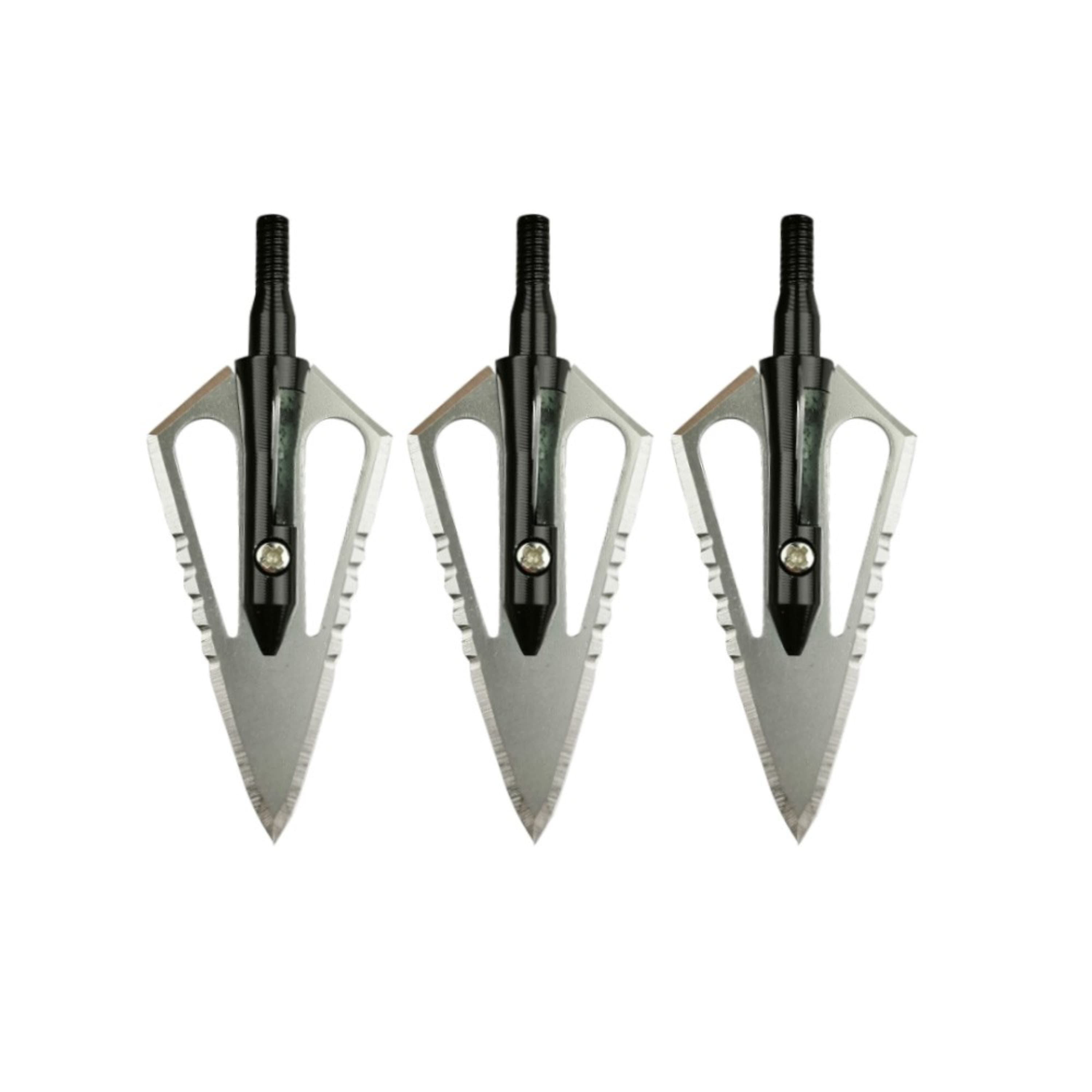 100 Grain Archery Broadheads Fixed Blade for Hunting 12 pcs