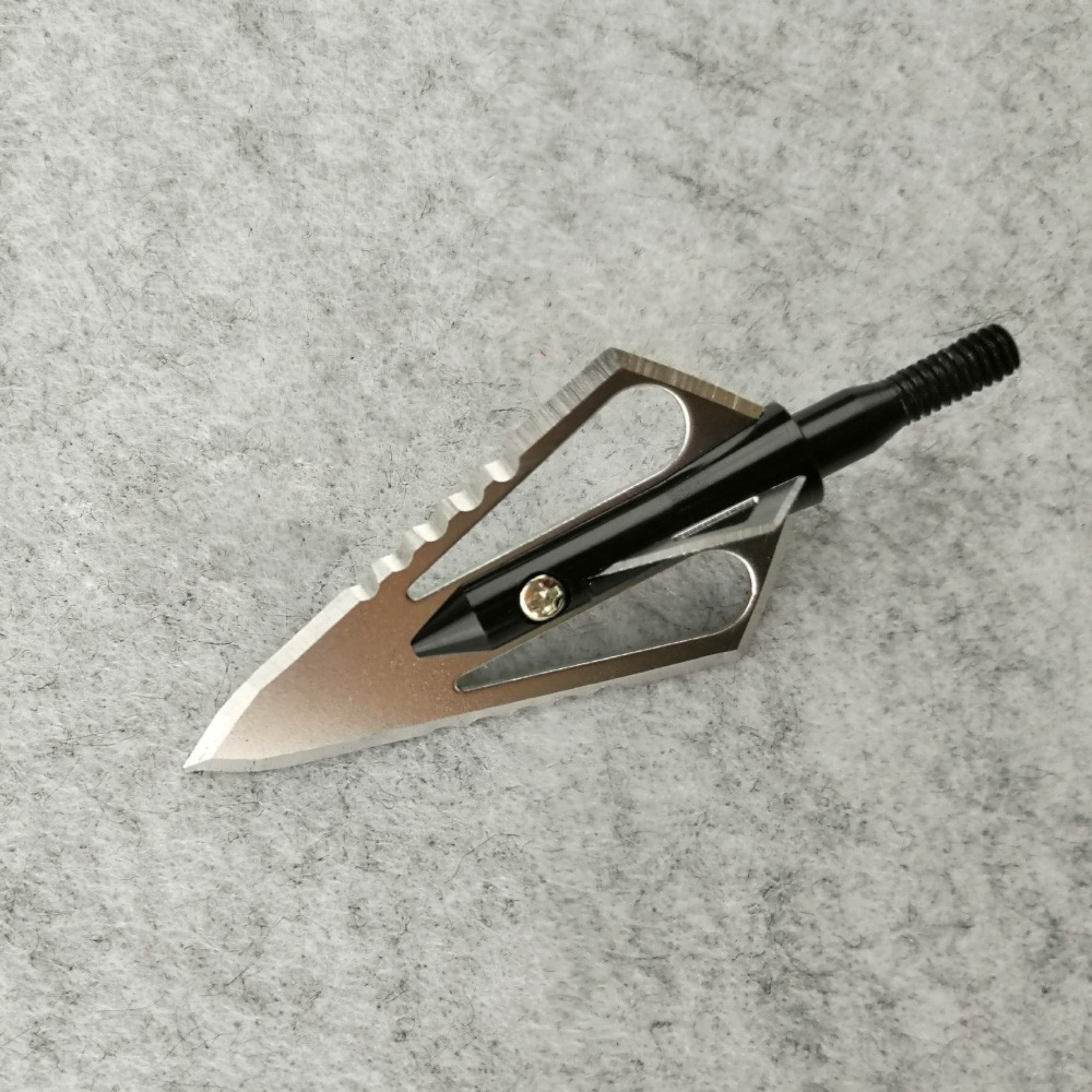 100 Grain Archery Broadheads Fixed Blade for Hunting 12 pcs