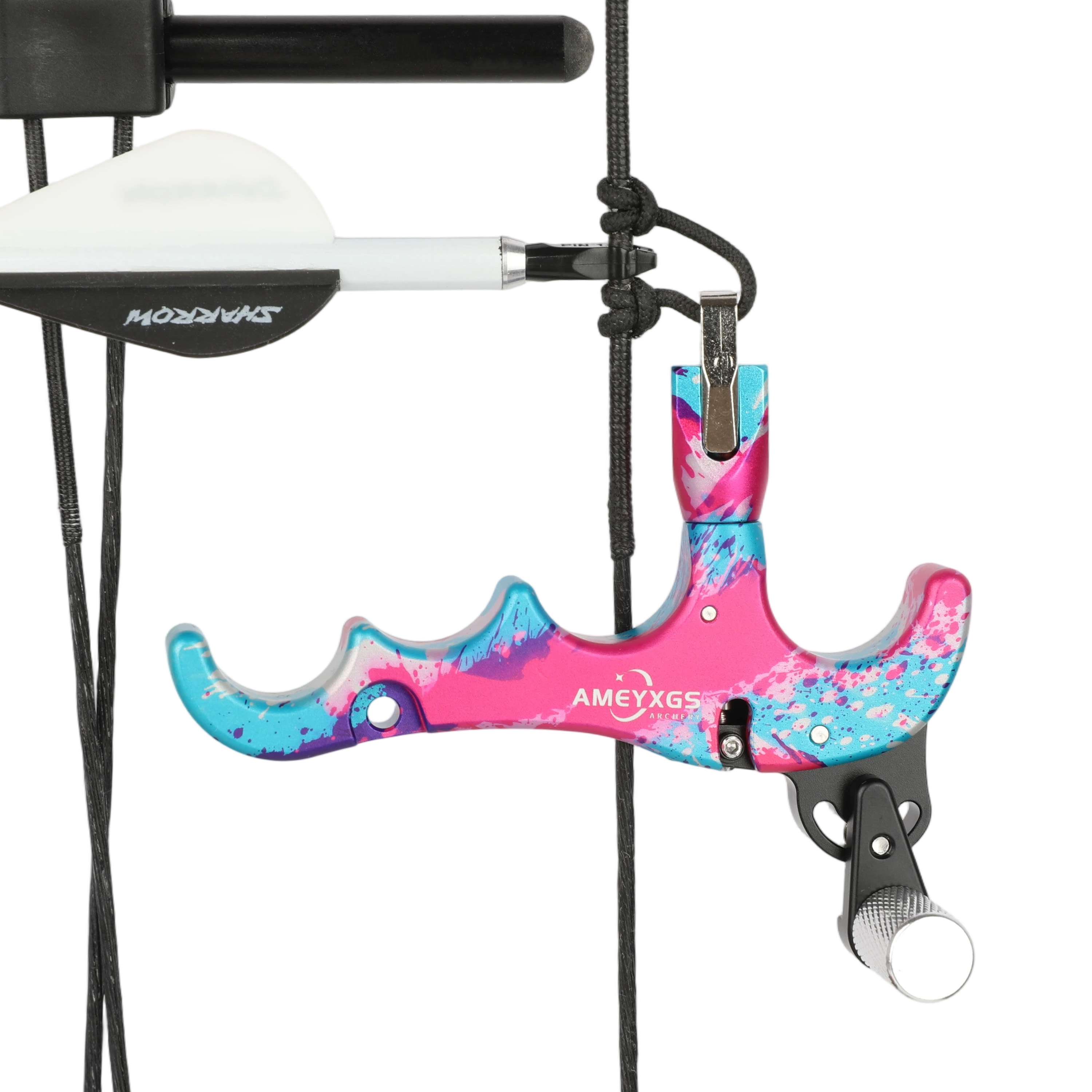 4 Finger Aluminum Archery Release Aid Bow Hunting