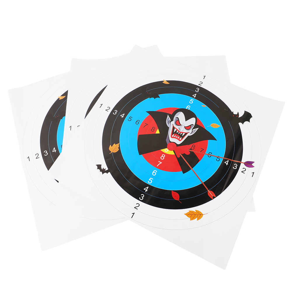 10pcs Halloween Archery Target Paper Set 41x41cm Ghost Pumpkin Vampire Skull