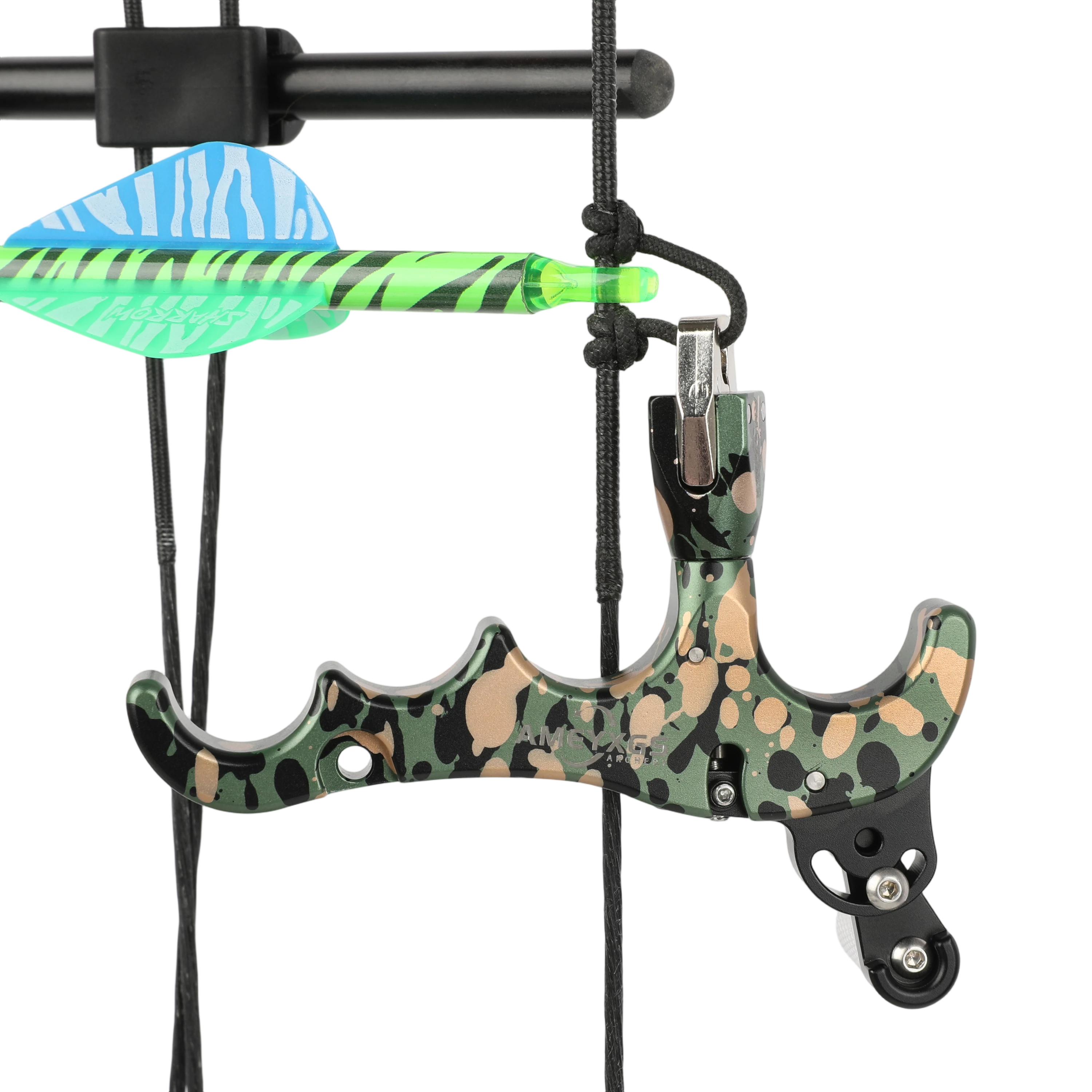 4 Finger Aluminum Archery Release Aid Bow Hunting