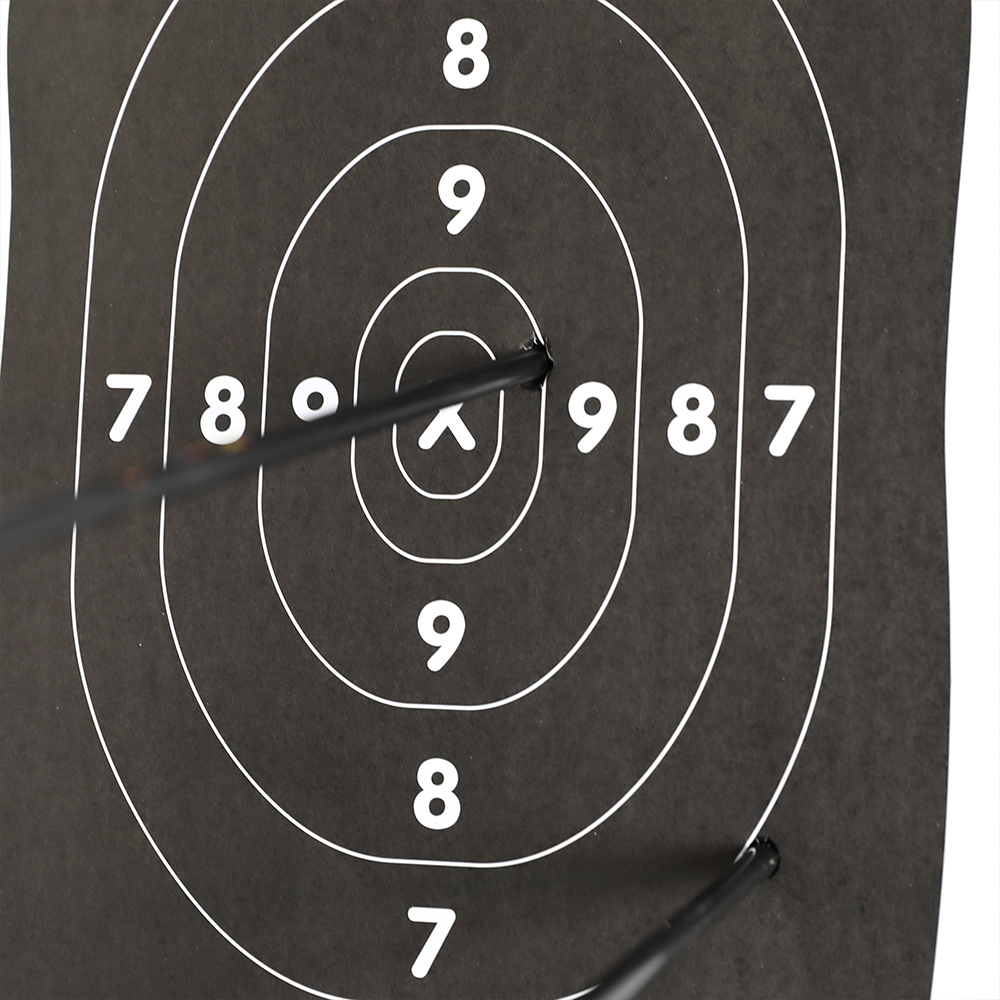 Black Half-Body Shooting Target Paper – 12×18/14×22 Inch