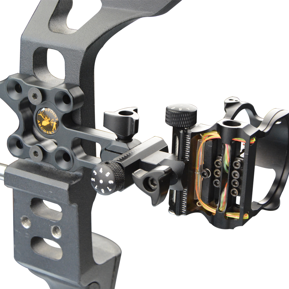TOPOINT DB8170 7-Pin Archery Sight, Adjustable Fiber Optic with Aluminum Construction