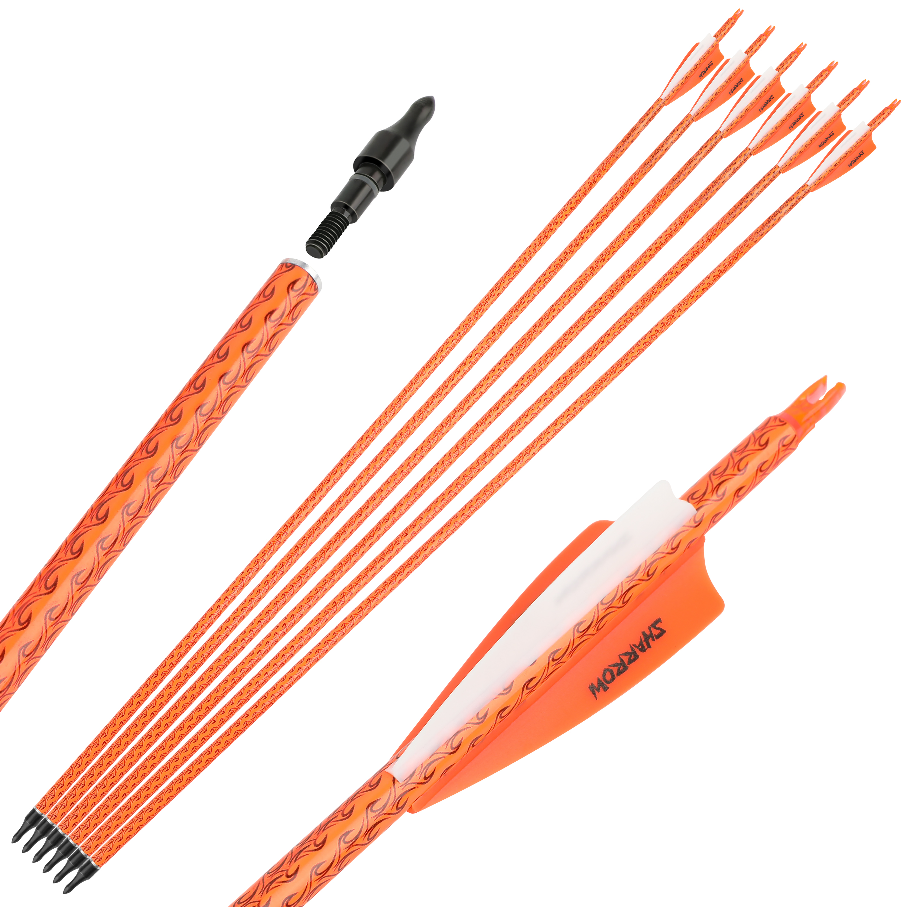 12pcs 30 inch Carbon Arrows SP500 Archery Hunting Target Arrows
