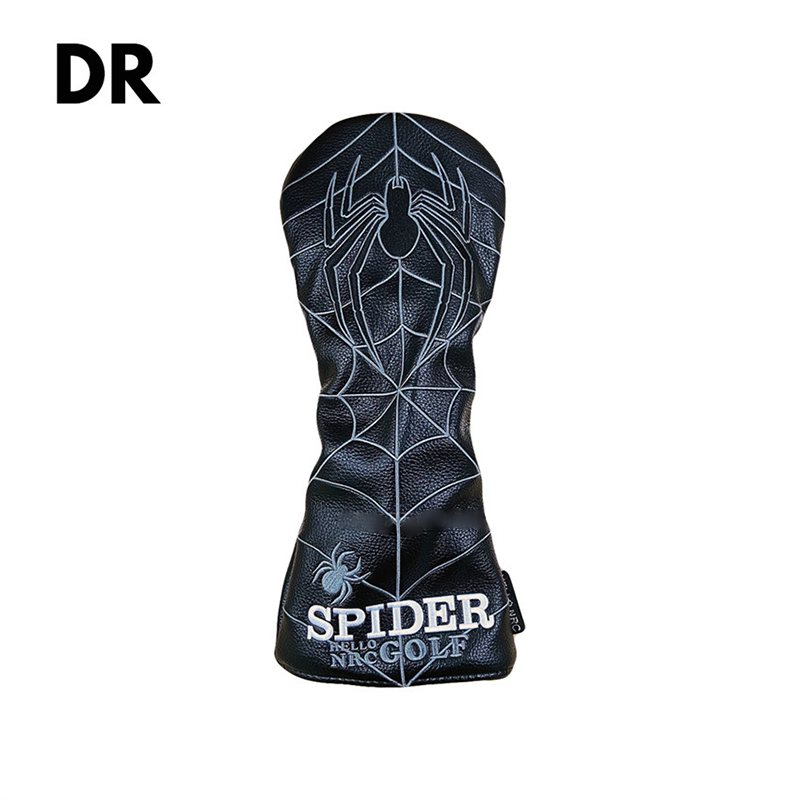 Spider Golf Headcover – PU Leather Waterproof Club Cover for Driver