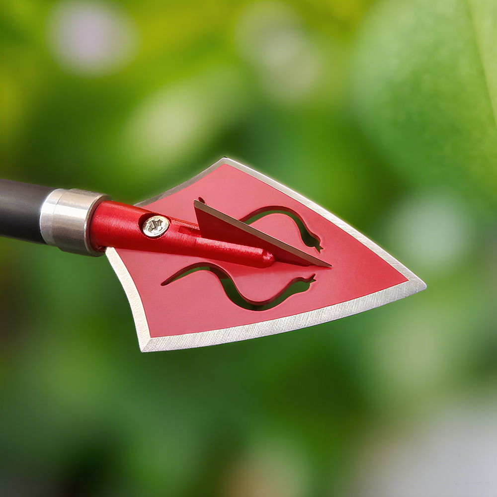 Red Snake Hunting Arrow Tips | Durable Stainless Steel