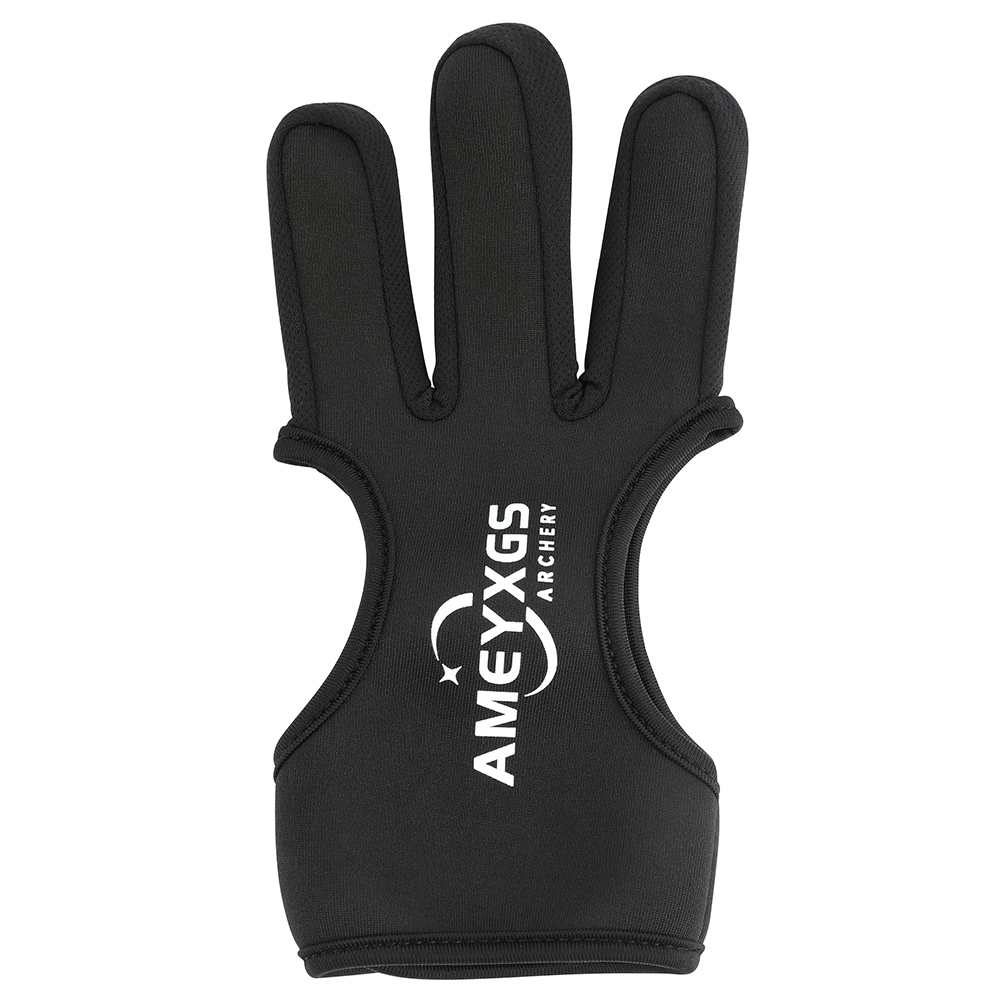 Neoprene Three-Finger Archery Glove Finger Protector – Black/Brown