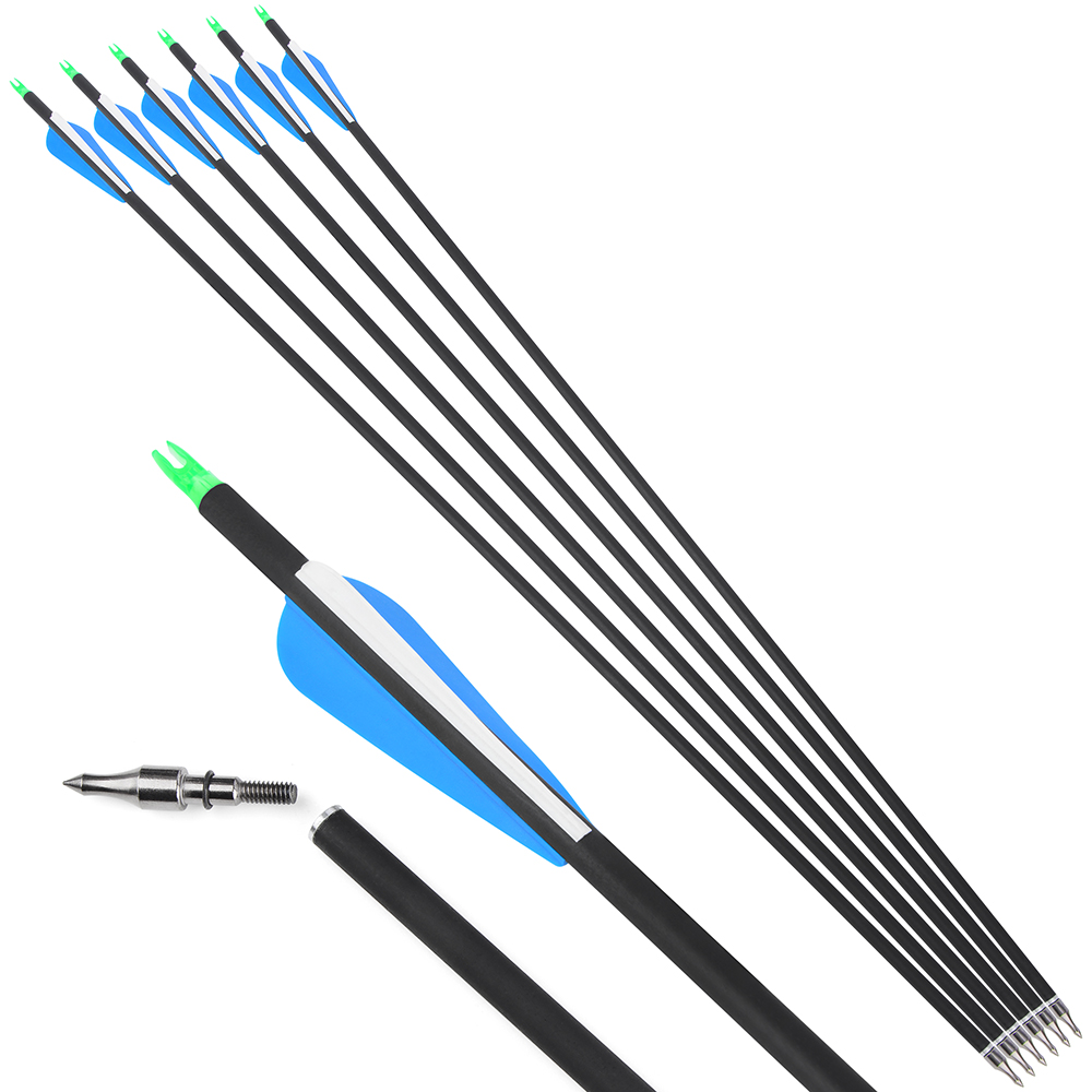 500 Spine Mixed Carbon Arrows – 12pcs