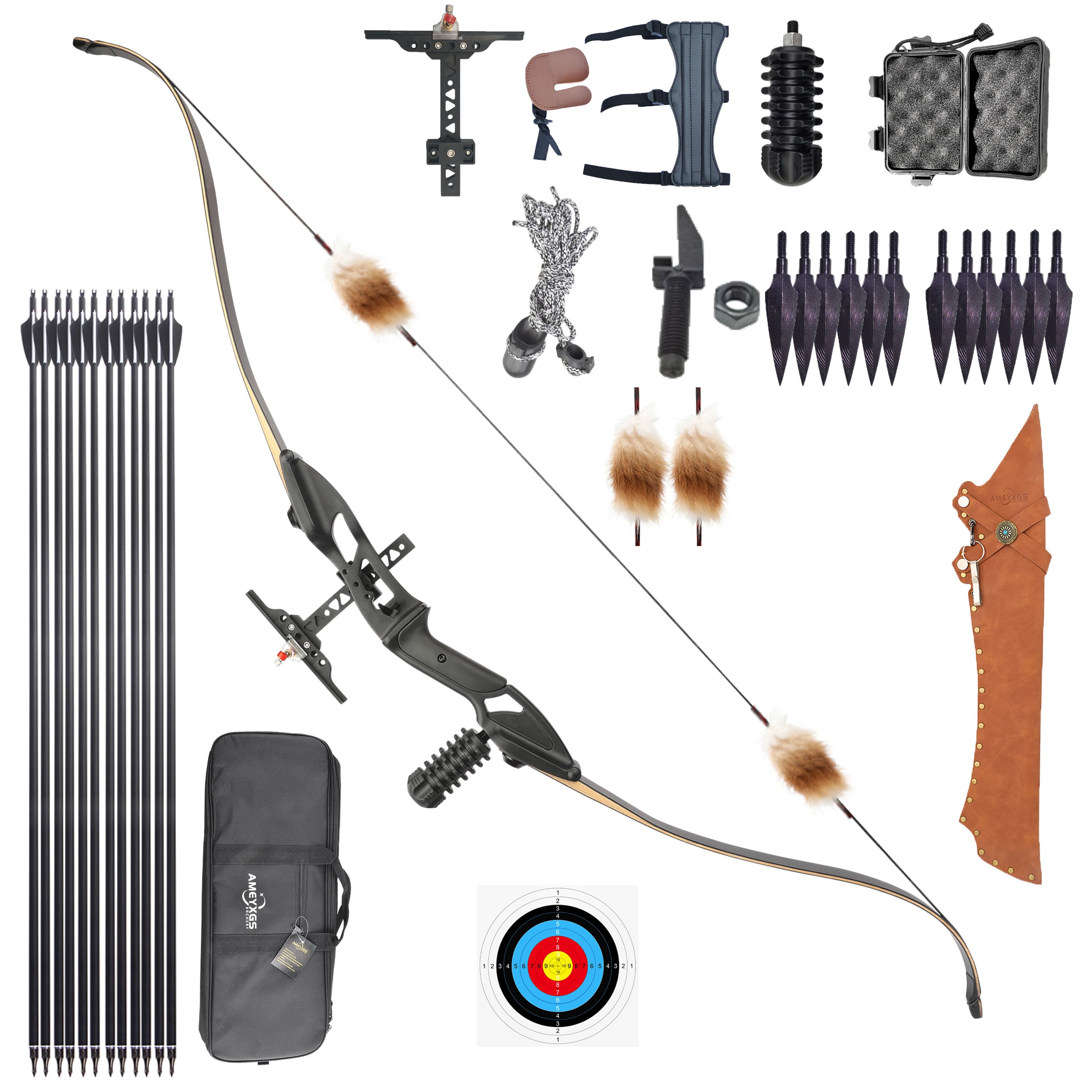 Junxing F179 Recurve Bow Complete Set 30-50lbs