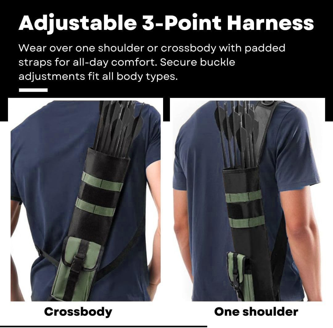 Archery Arrow Quiver PVC Oxford Shoulder Back Quiver