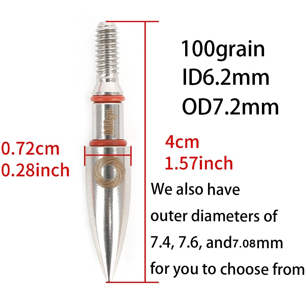 12pcs 100gr Archery Arrowheads Alloy Field Points Tips