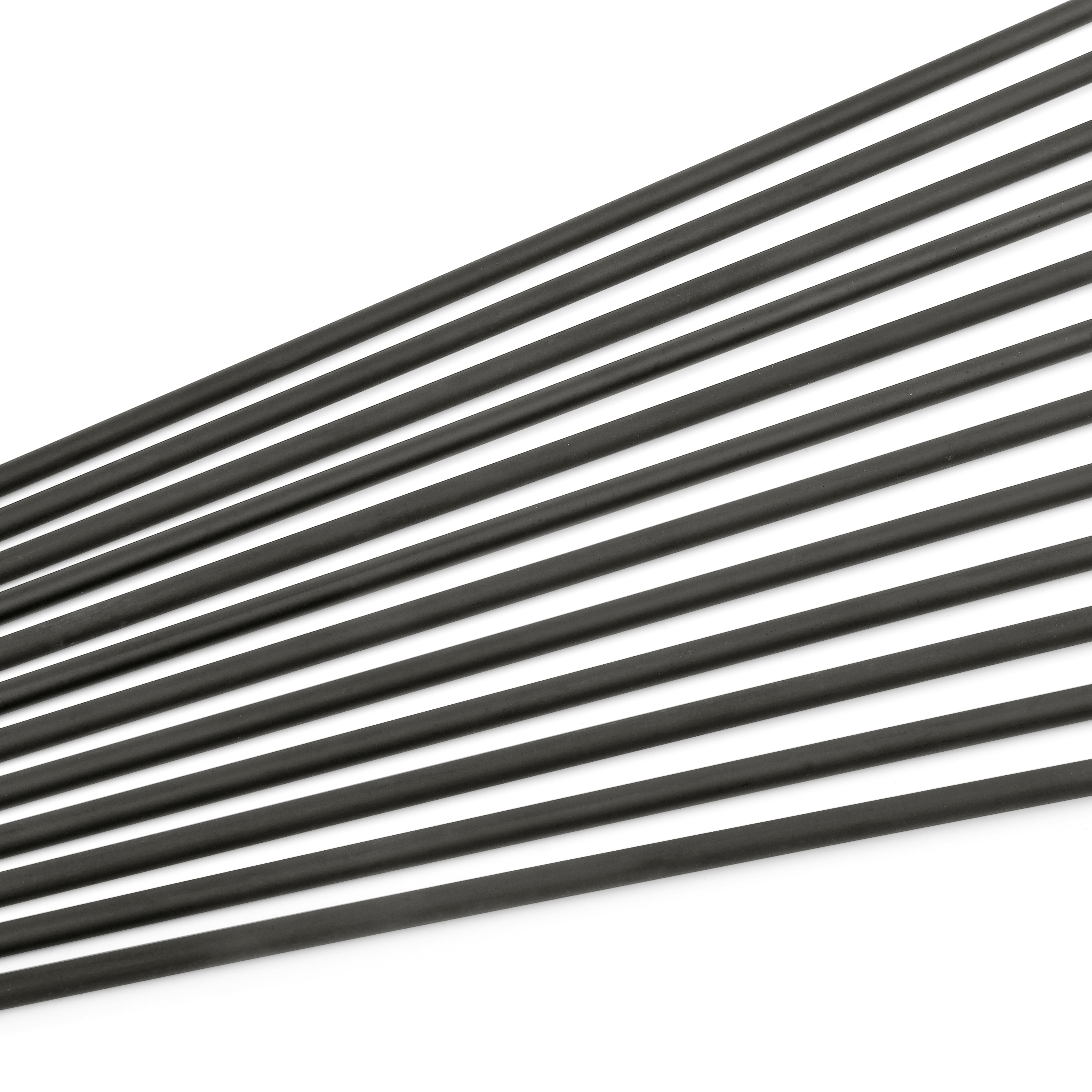 Archery Mixed Carbon Arrows Spine 500 with 3" Rubber Vanes and 100 Grain Threaded Tips (12pcs)