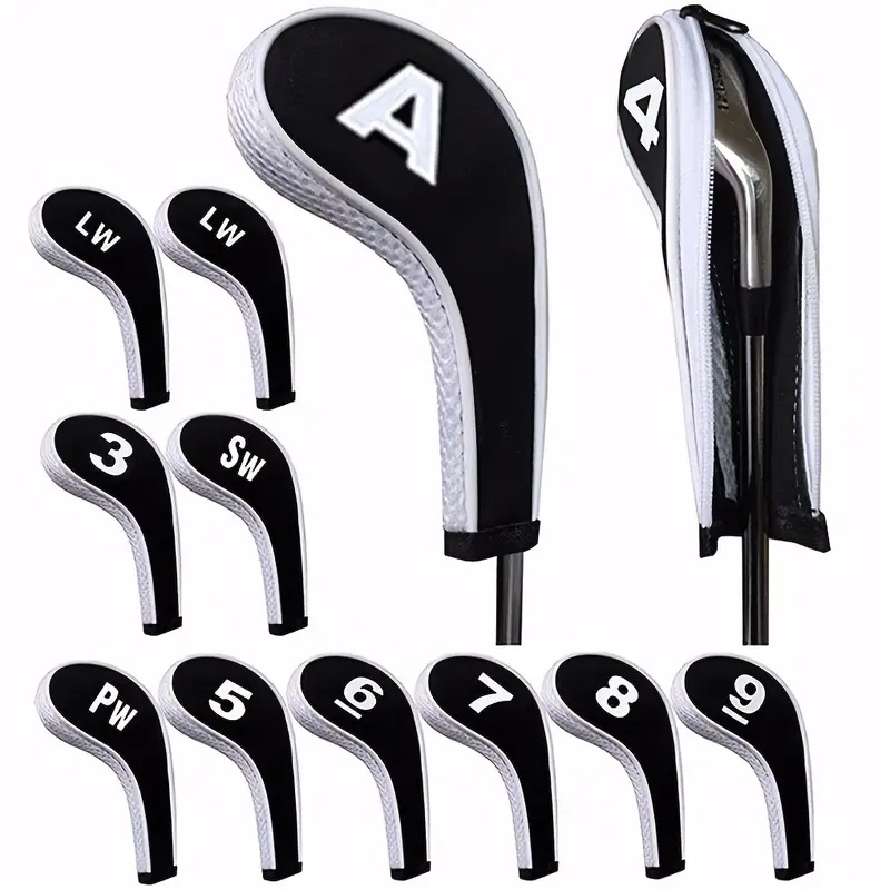  Golf Club Cover 12X Set Driver Head Cover Long Neck Design