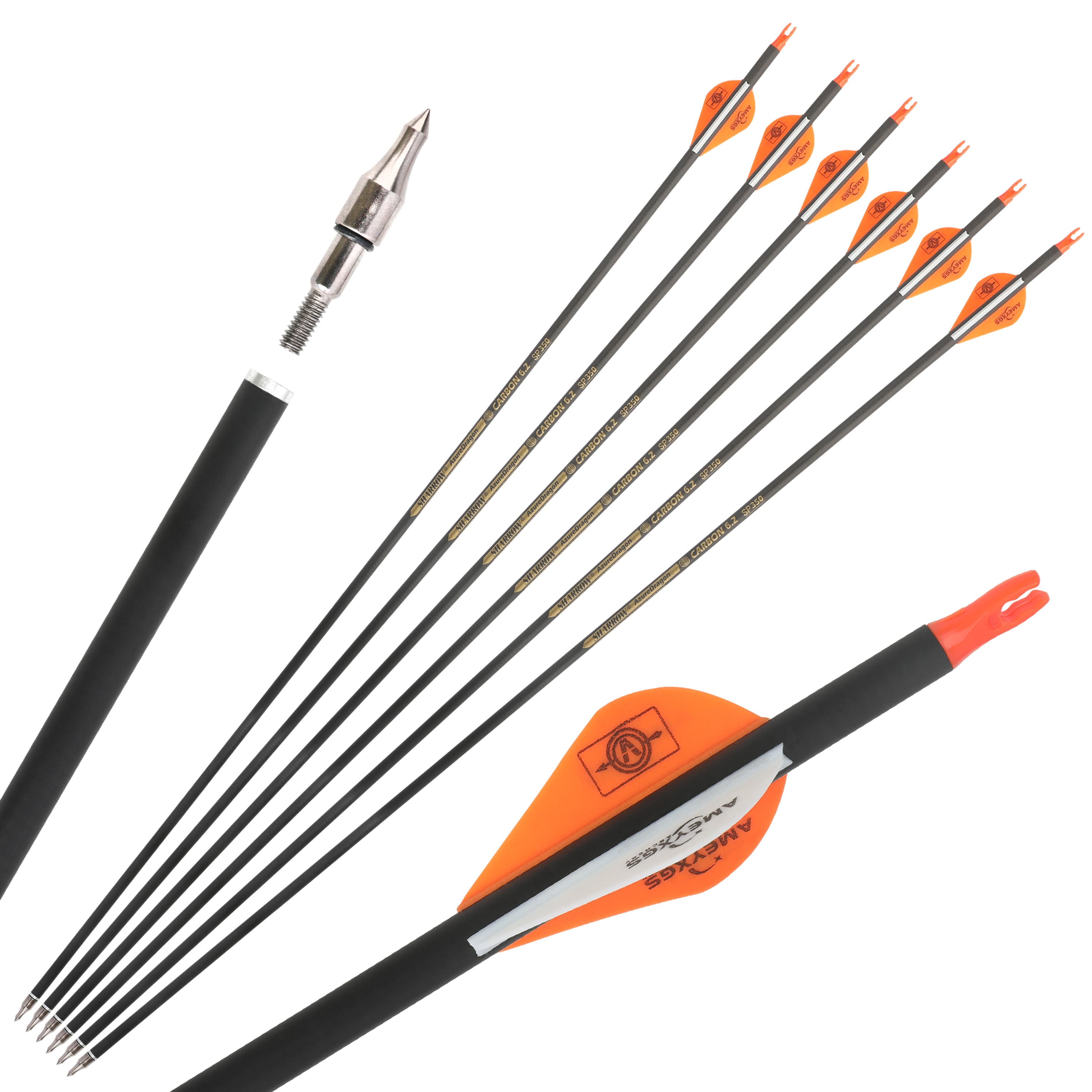 30" Pure Carbon Arrows Spine500 for Recurve/Compound Archery