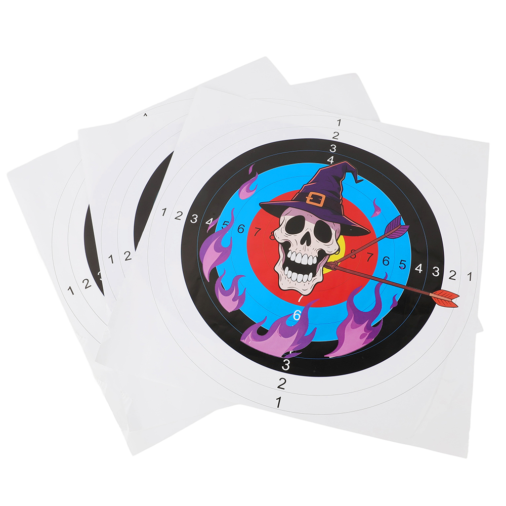 10pcs Halloween Archery Target Paper Set 41x41cm Ghost Pumpkin Vampire Skull