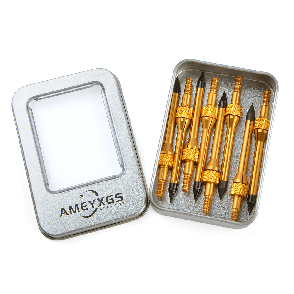 ox with Foam Insert for Arrowheads – Silver, Fits 6 Arrowheads (100 Grain) + 1 Arrow Box