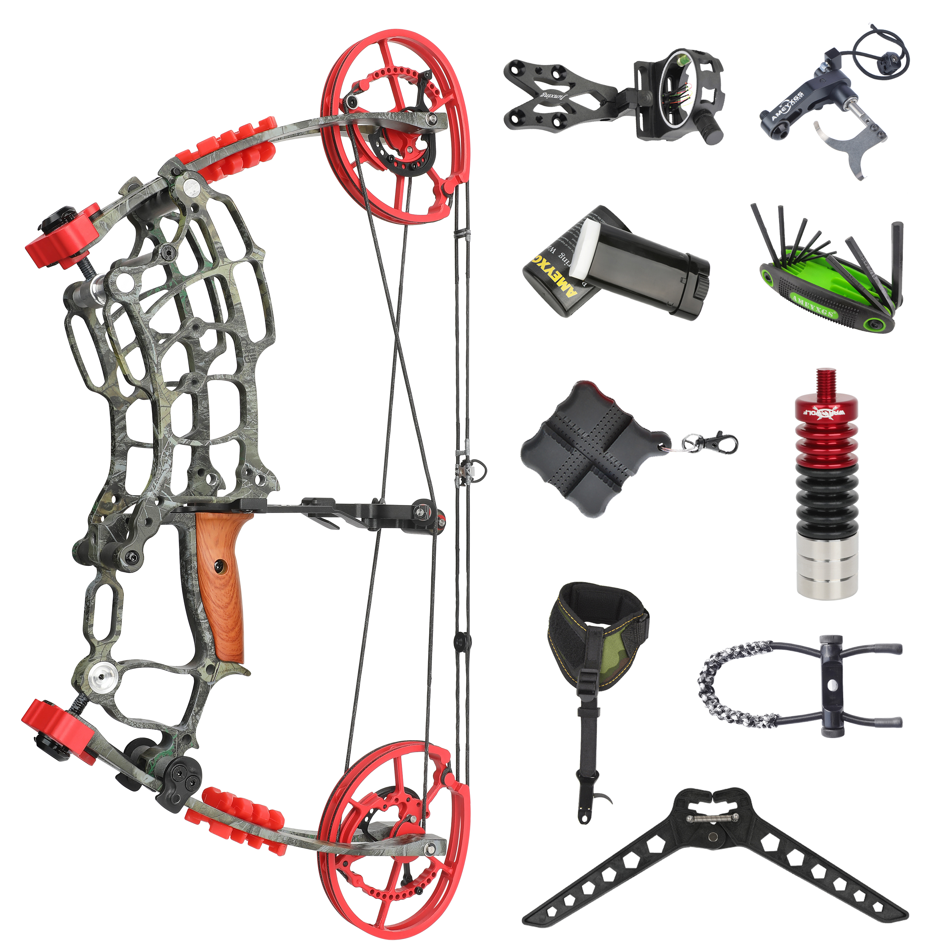  Dual Purpose Compound Bow Set 30-70lbs 420FPS Steel Ball Shooting