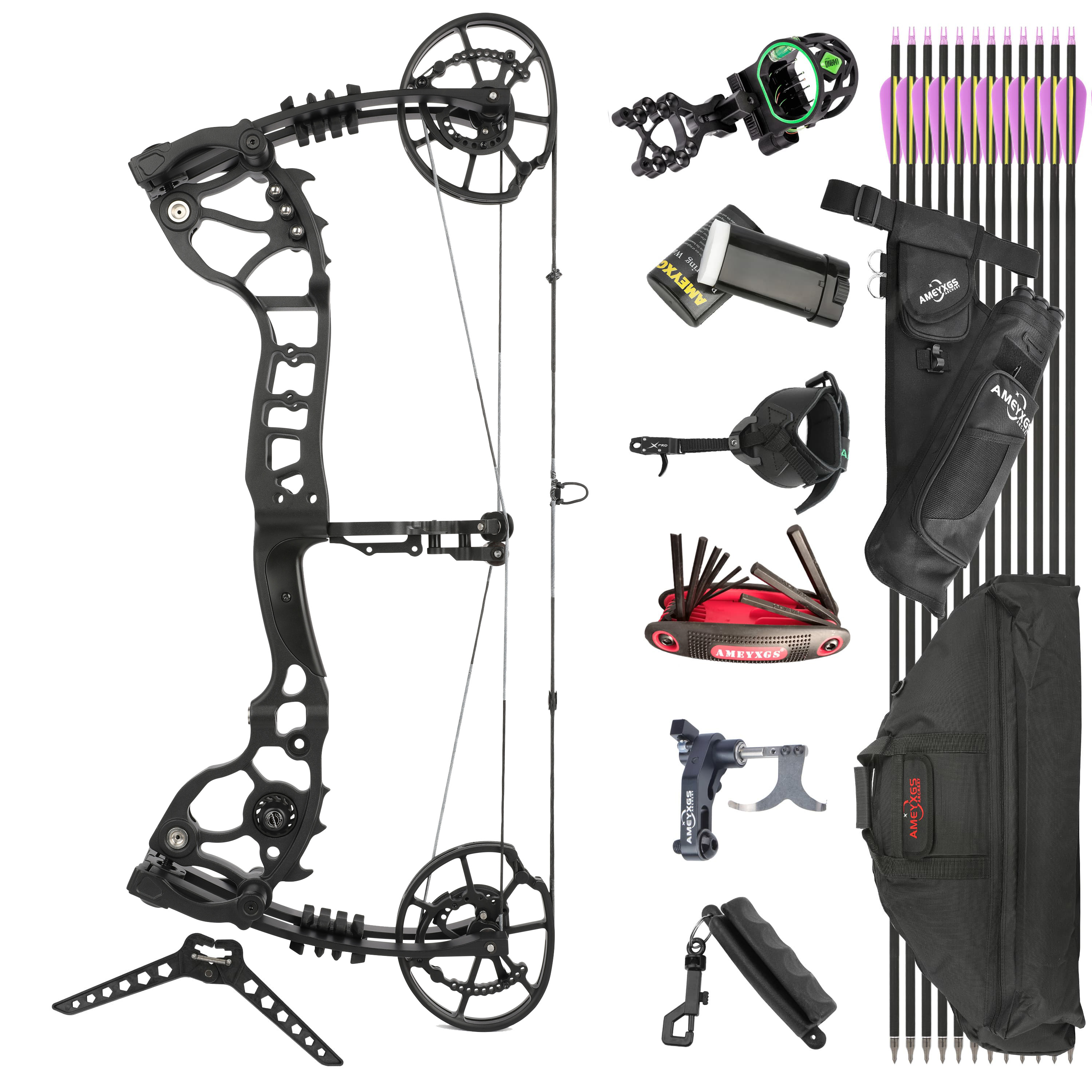 JUNXING Compound Bow Kit 30-70lbs Target Hunting Archery