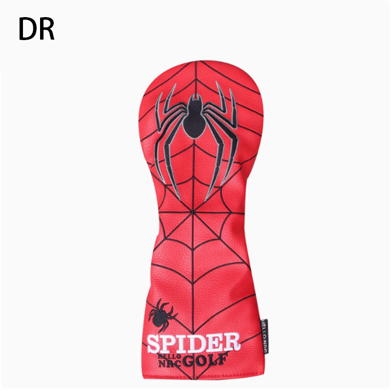 Spider Golf Headcover – PU Leather Waterproof Club Cover for Driver