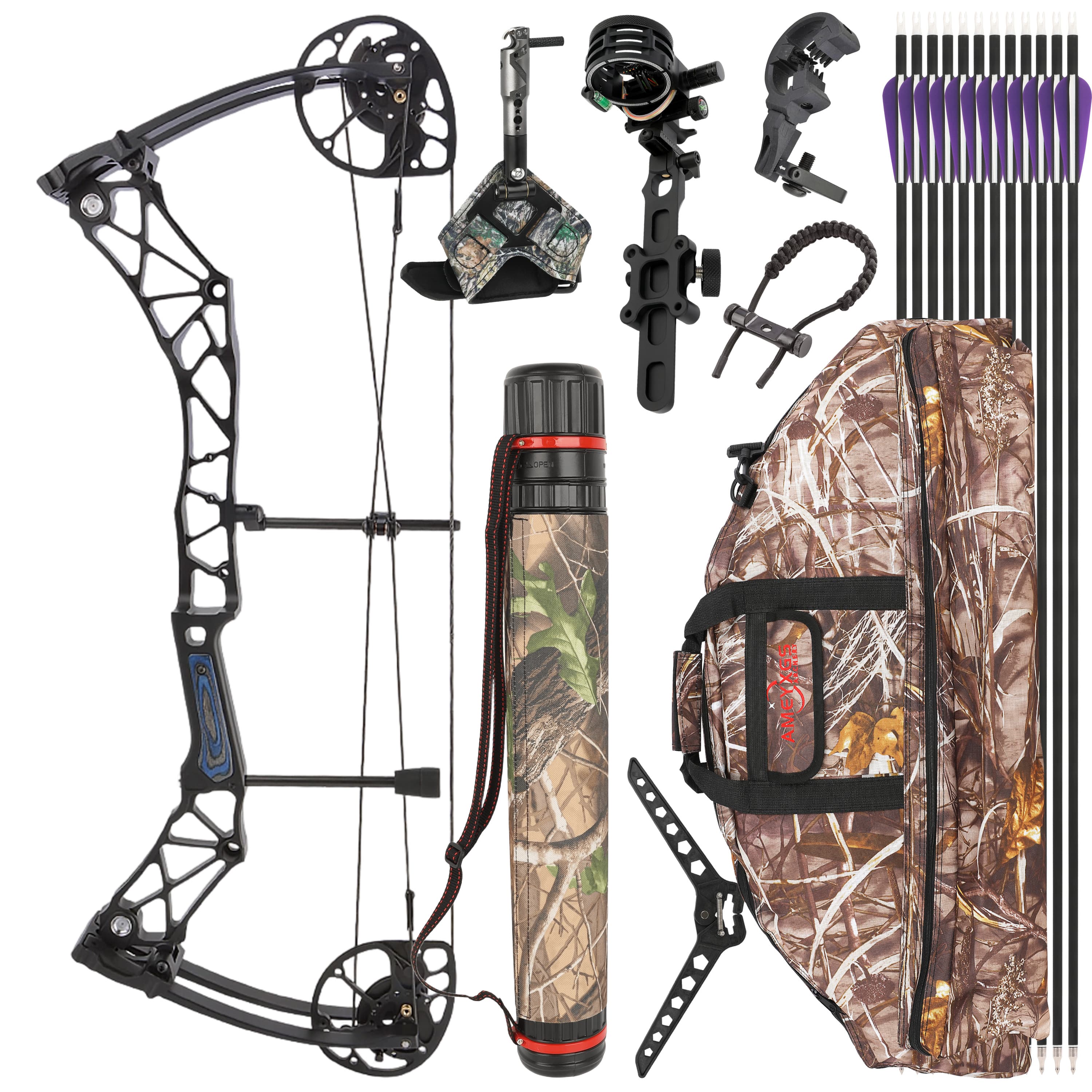 Compound Bow 50-70lbs Archery Set Target Hunting 